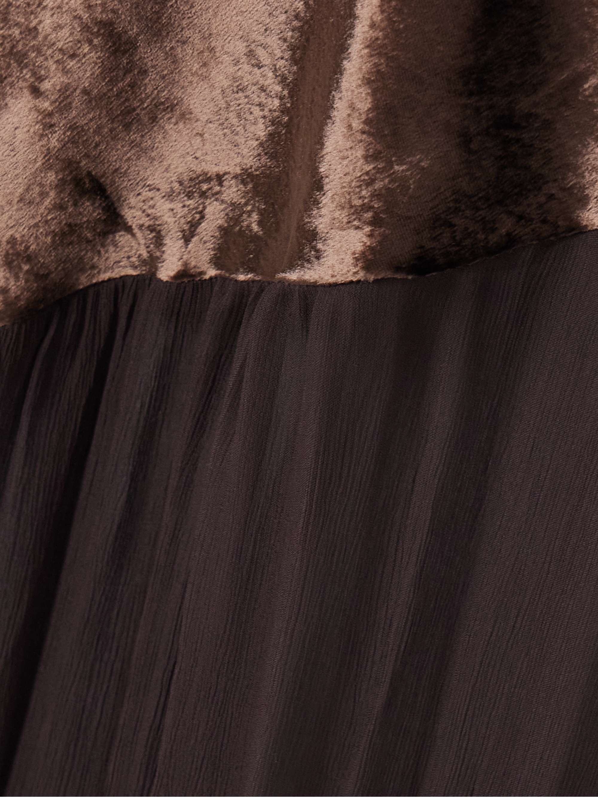 Beaton draped velvet and chiffon gown view