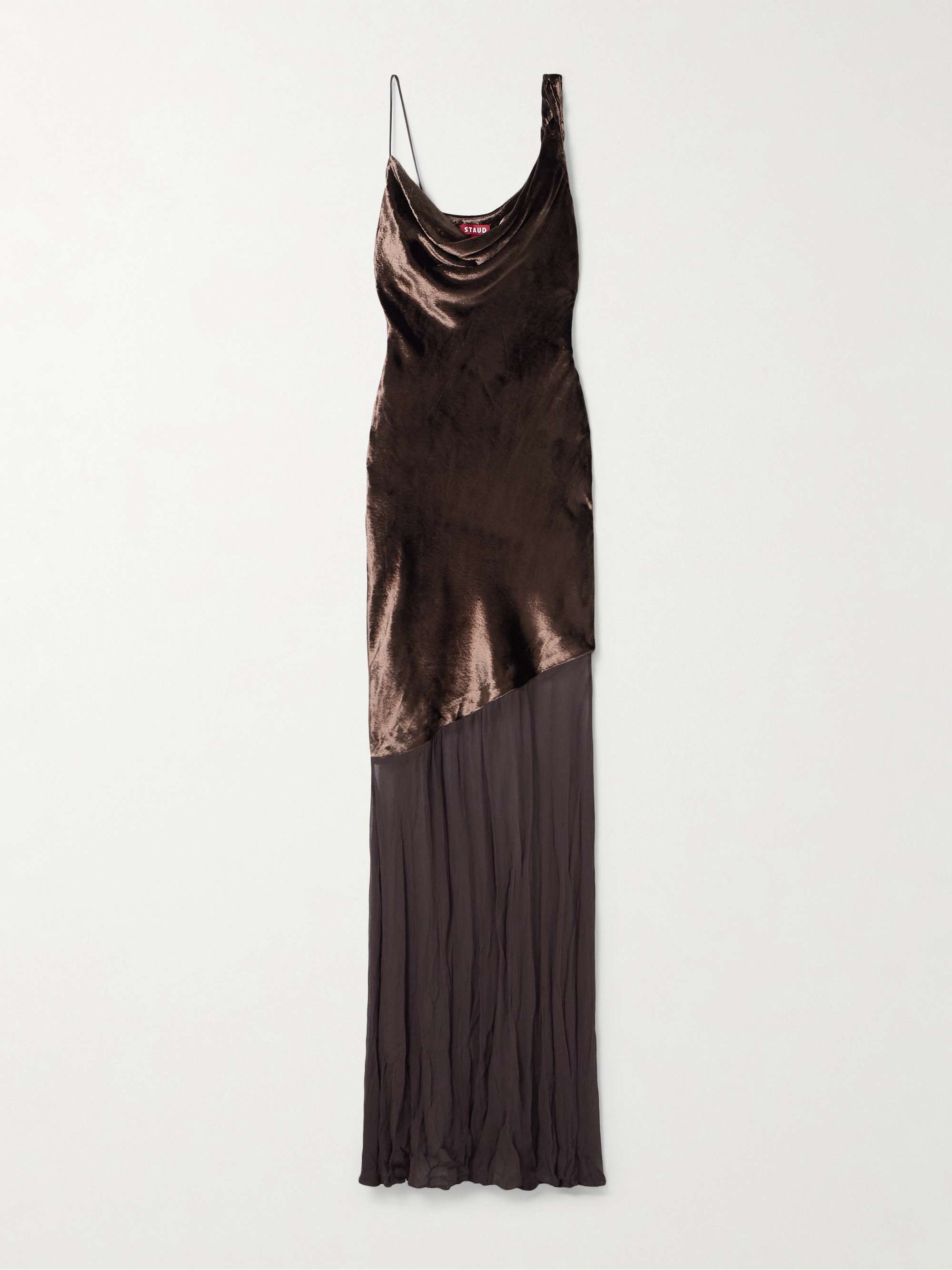 Beaton draped velvet and chiffon gown view