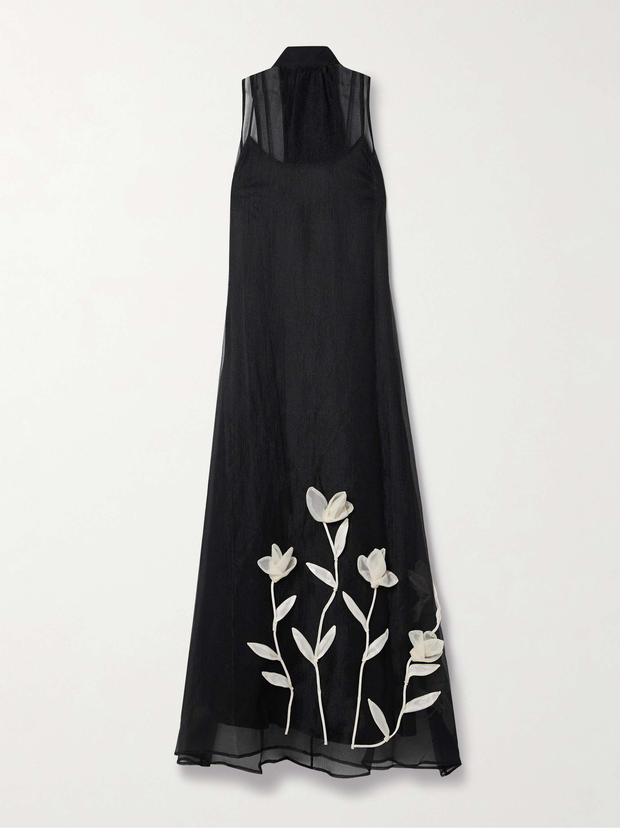 Albee appliquéd chiffon turtleneck maxi dress view