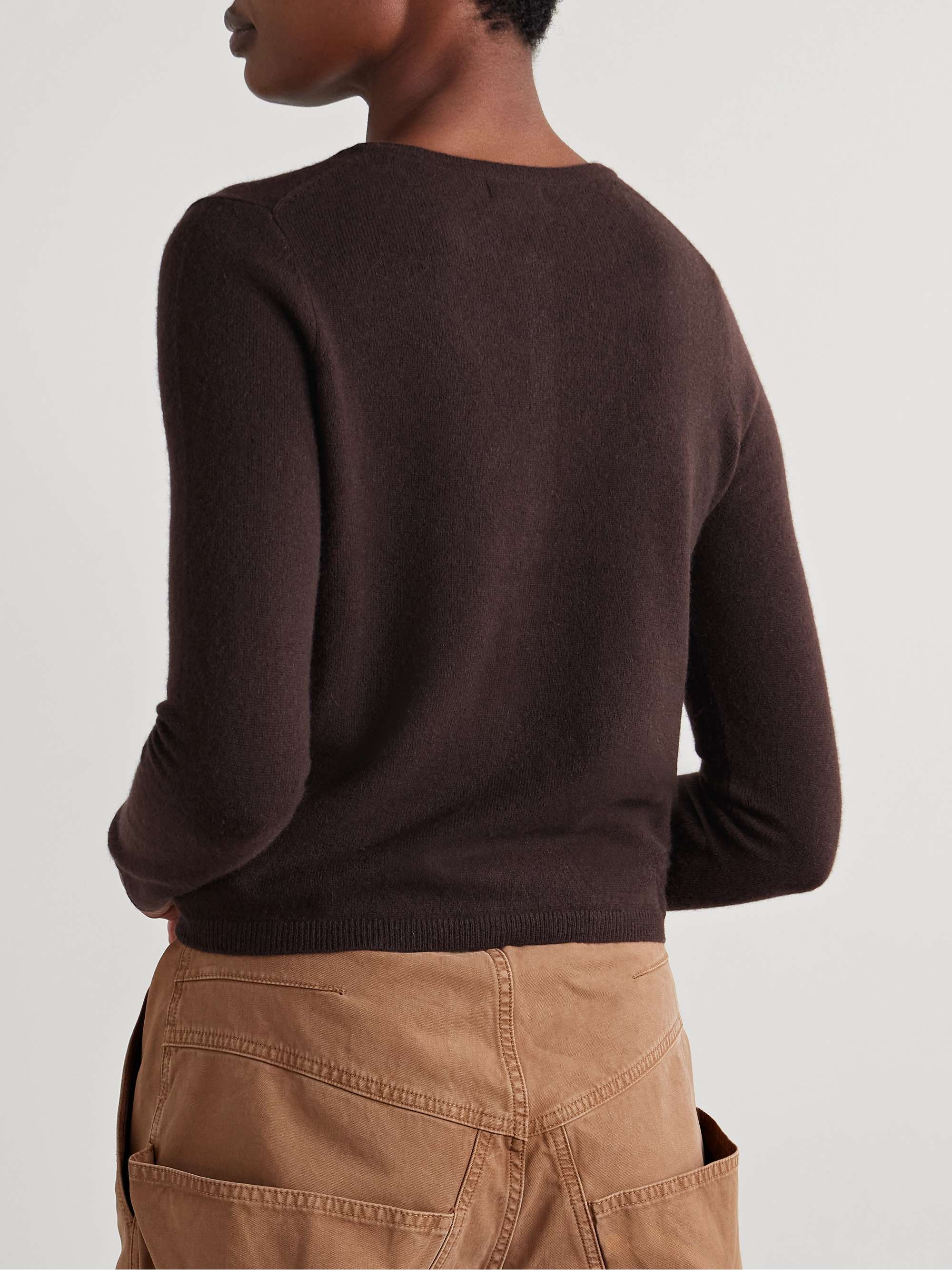 Midnight cashmere cardigan view