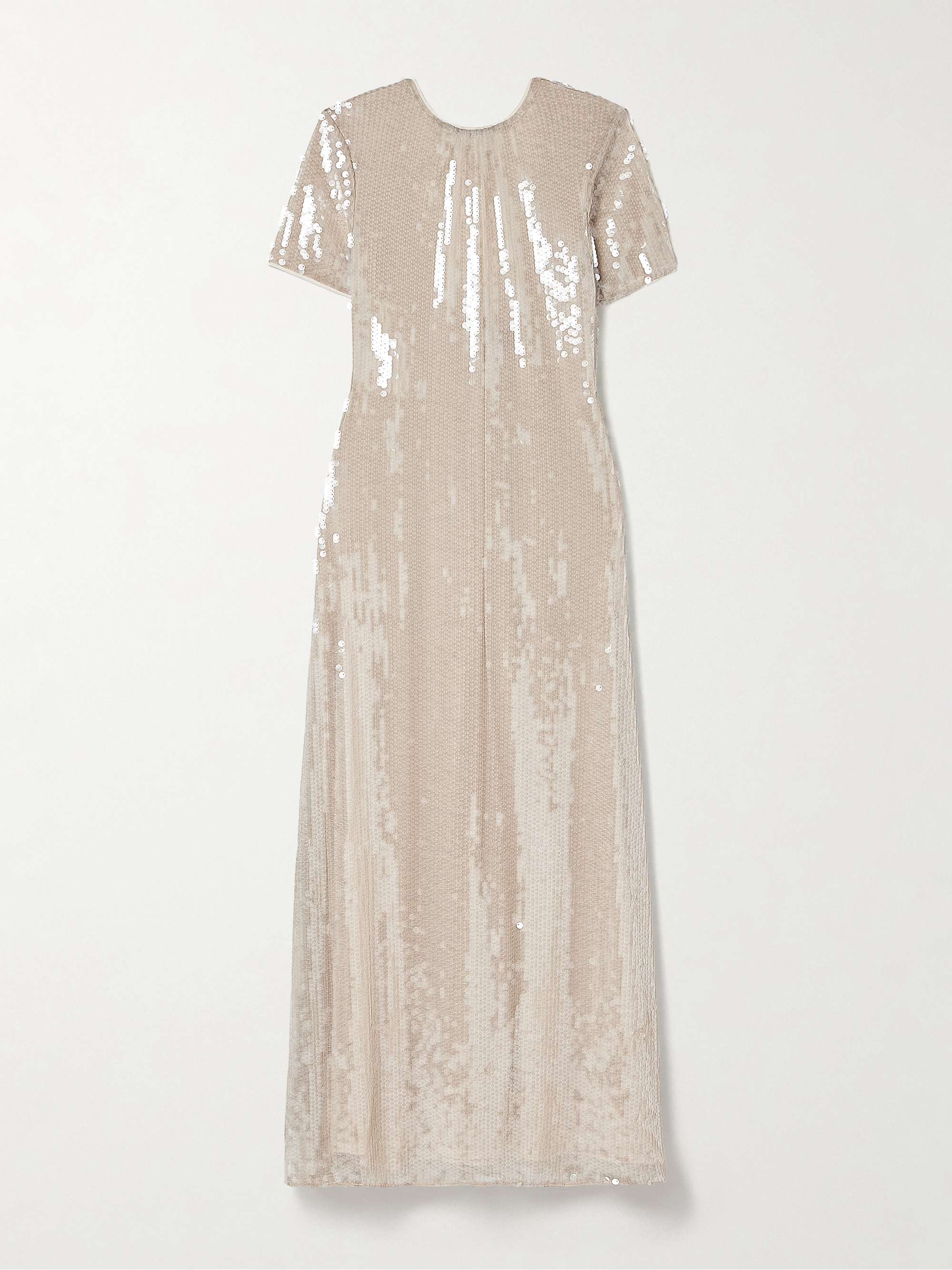 Safi gathered sequined tulle maxi dress view