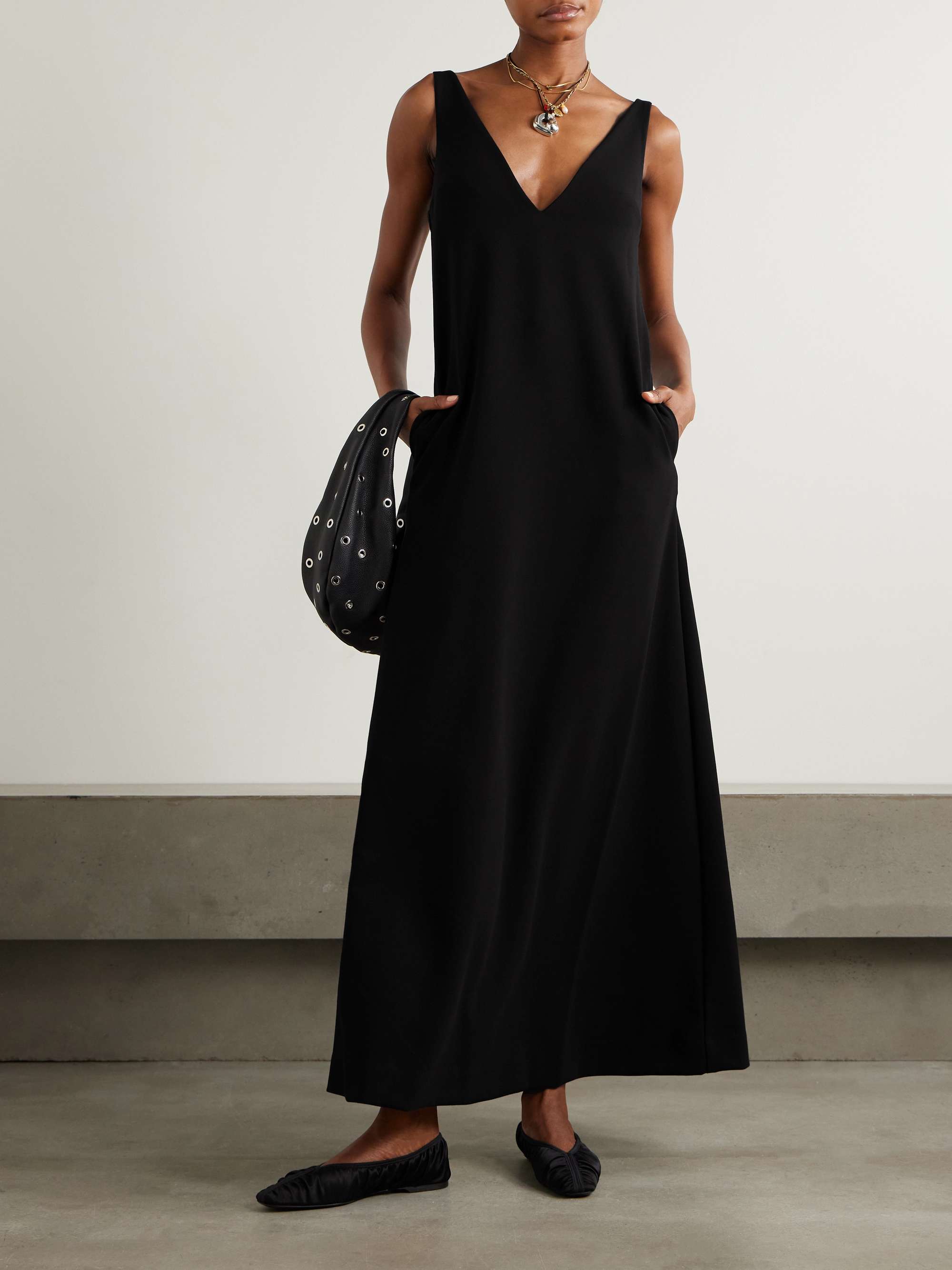 Zora crepe-jersey maxi dress view