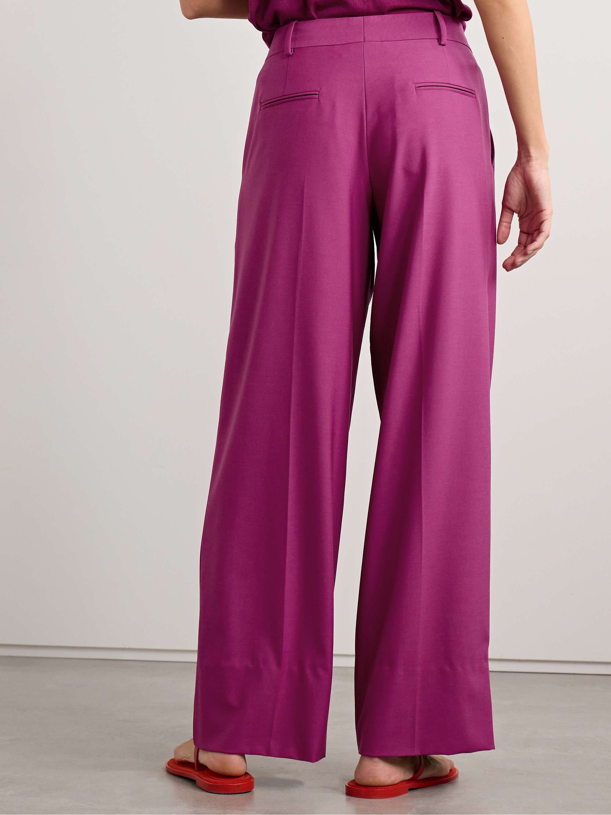 Wool-blend wide-leg pants view