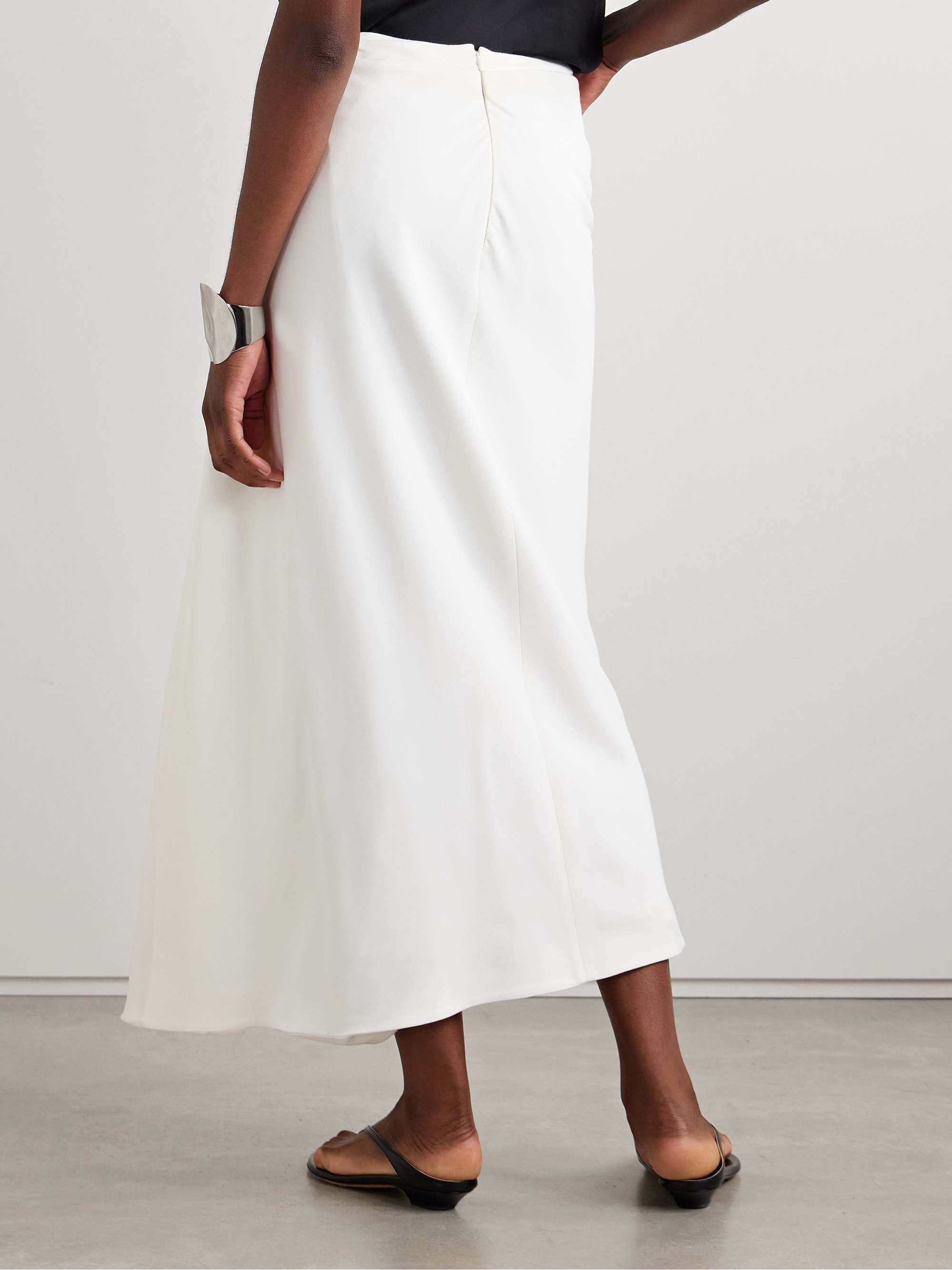 Twisted stretch-crepe midi skirt view