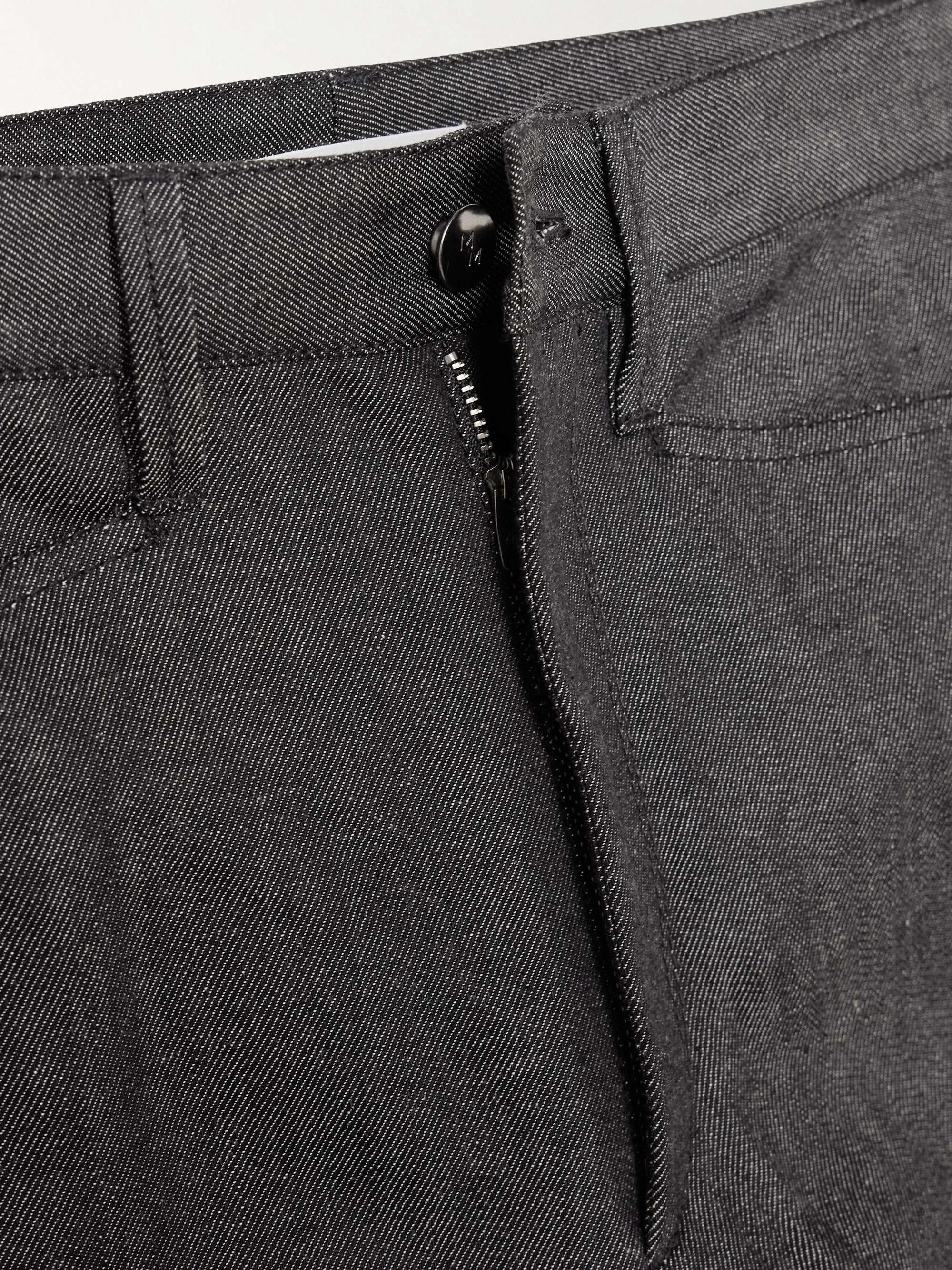 Bow organic high-rise barrel-leg jeans view