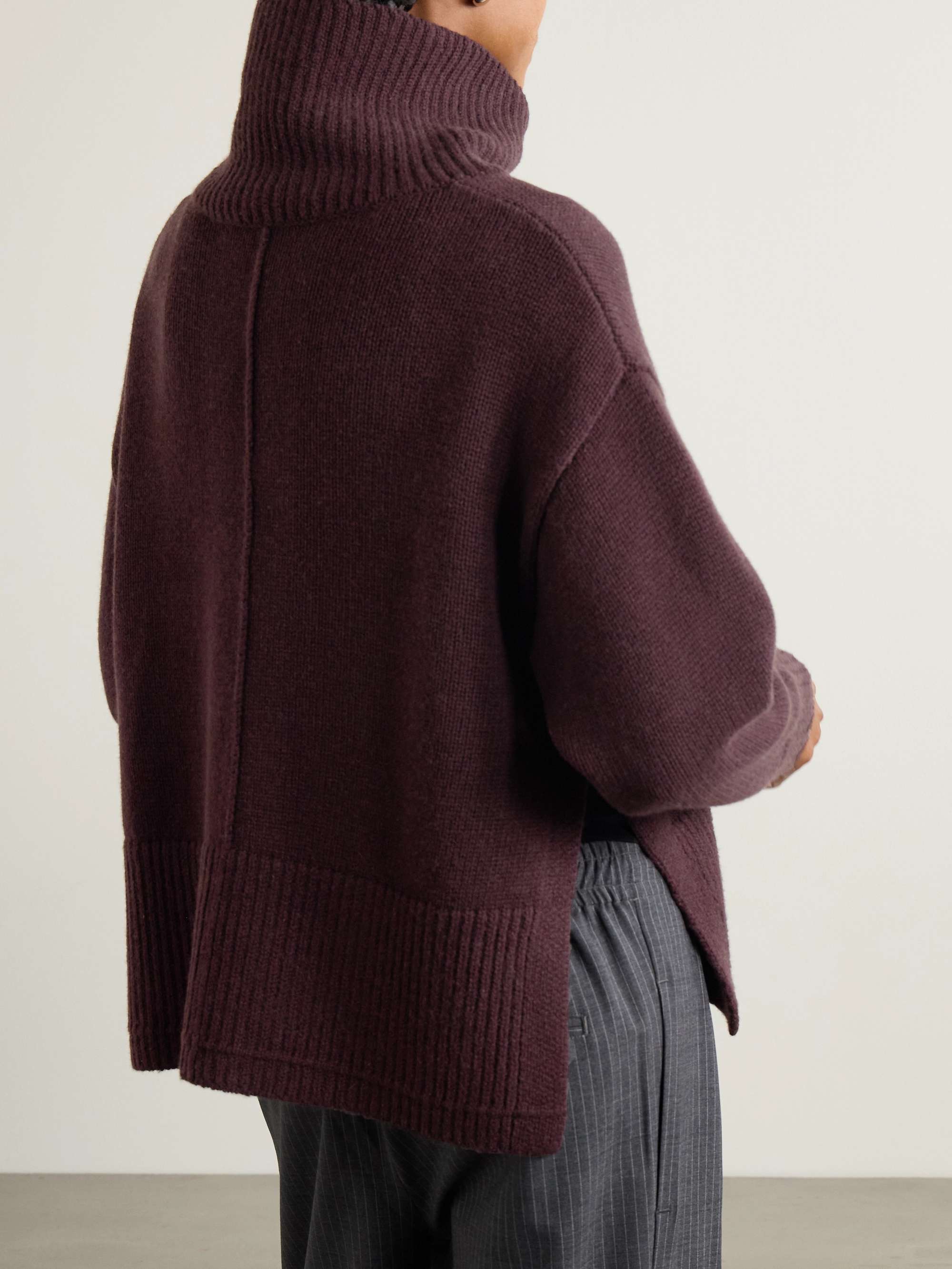Swing recycled-cashmere and organic cotton-blend turtleneck sweater view