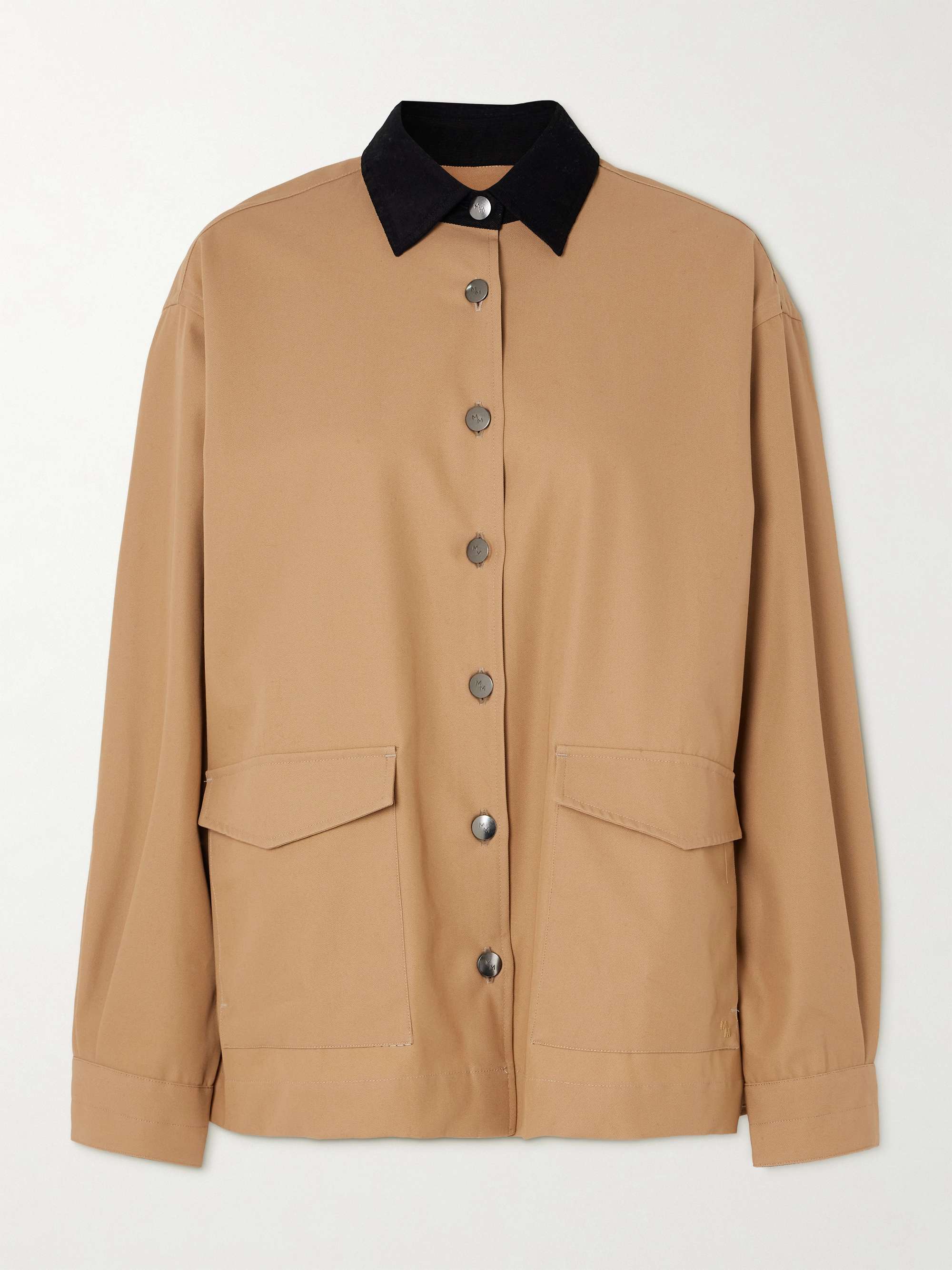 Corduroy-trimmed organic cotton-twill jacket view