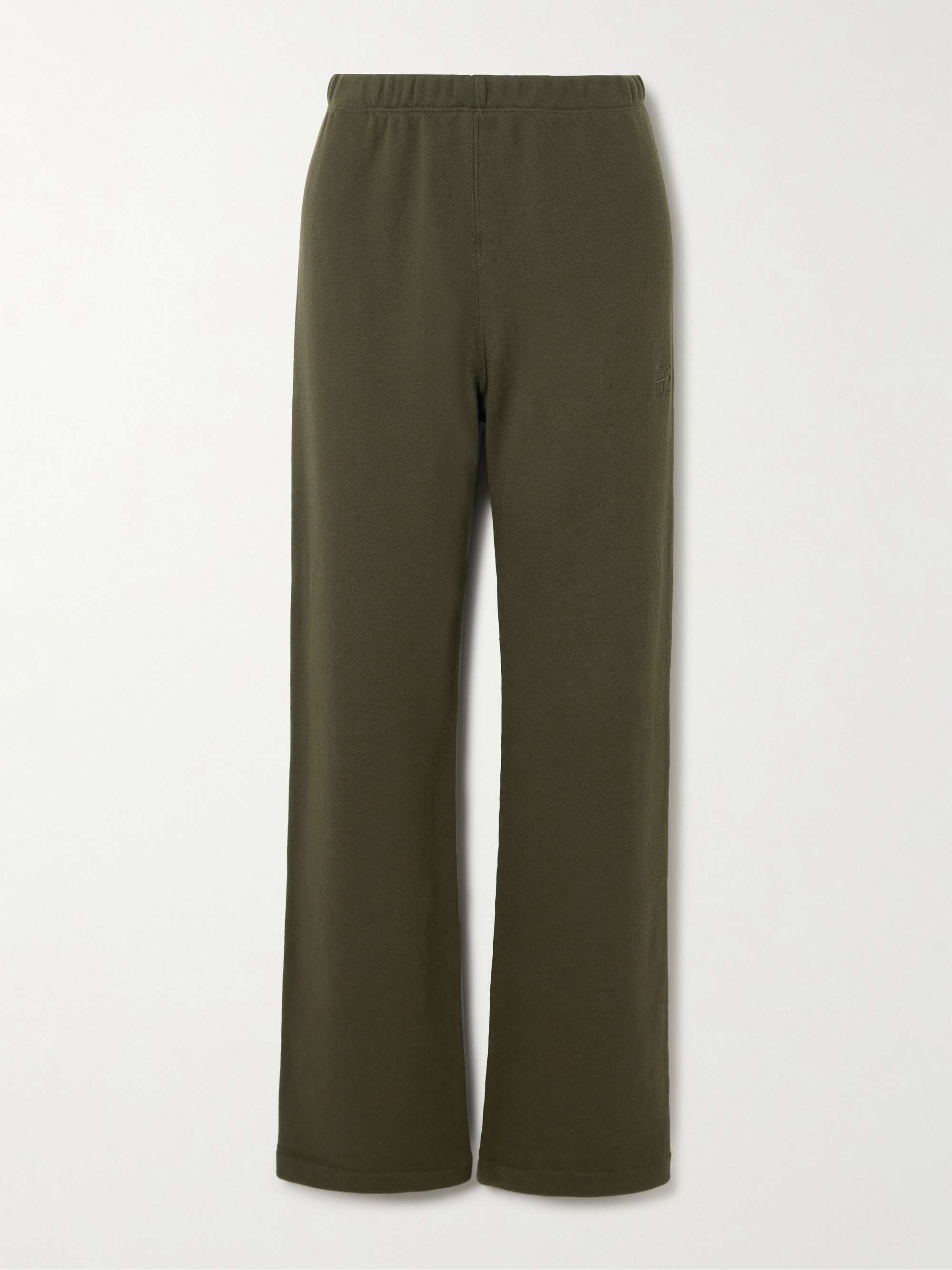Embroidered cotton and modal-blend jersey sweatpants view
