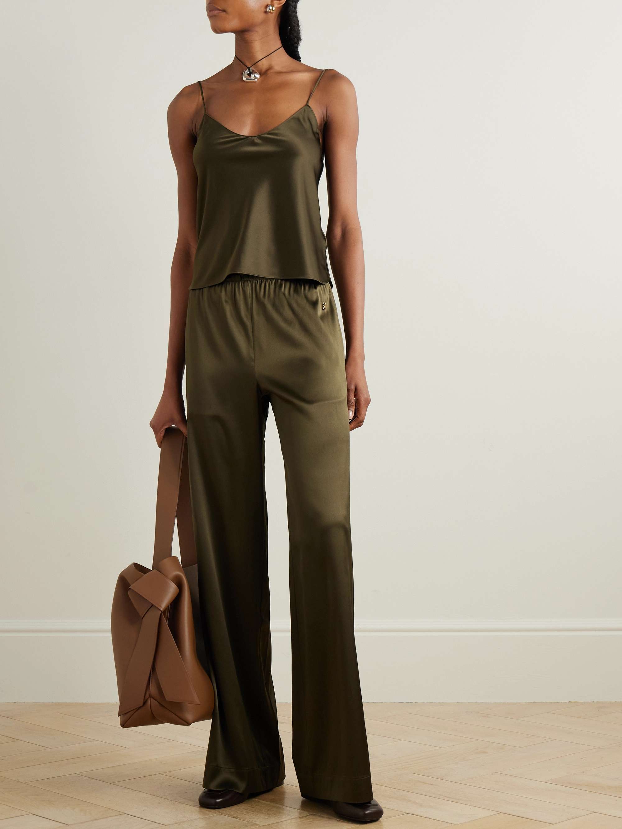 Mila silk-blend satin camisole view