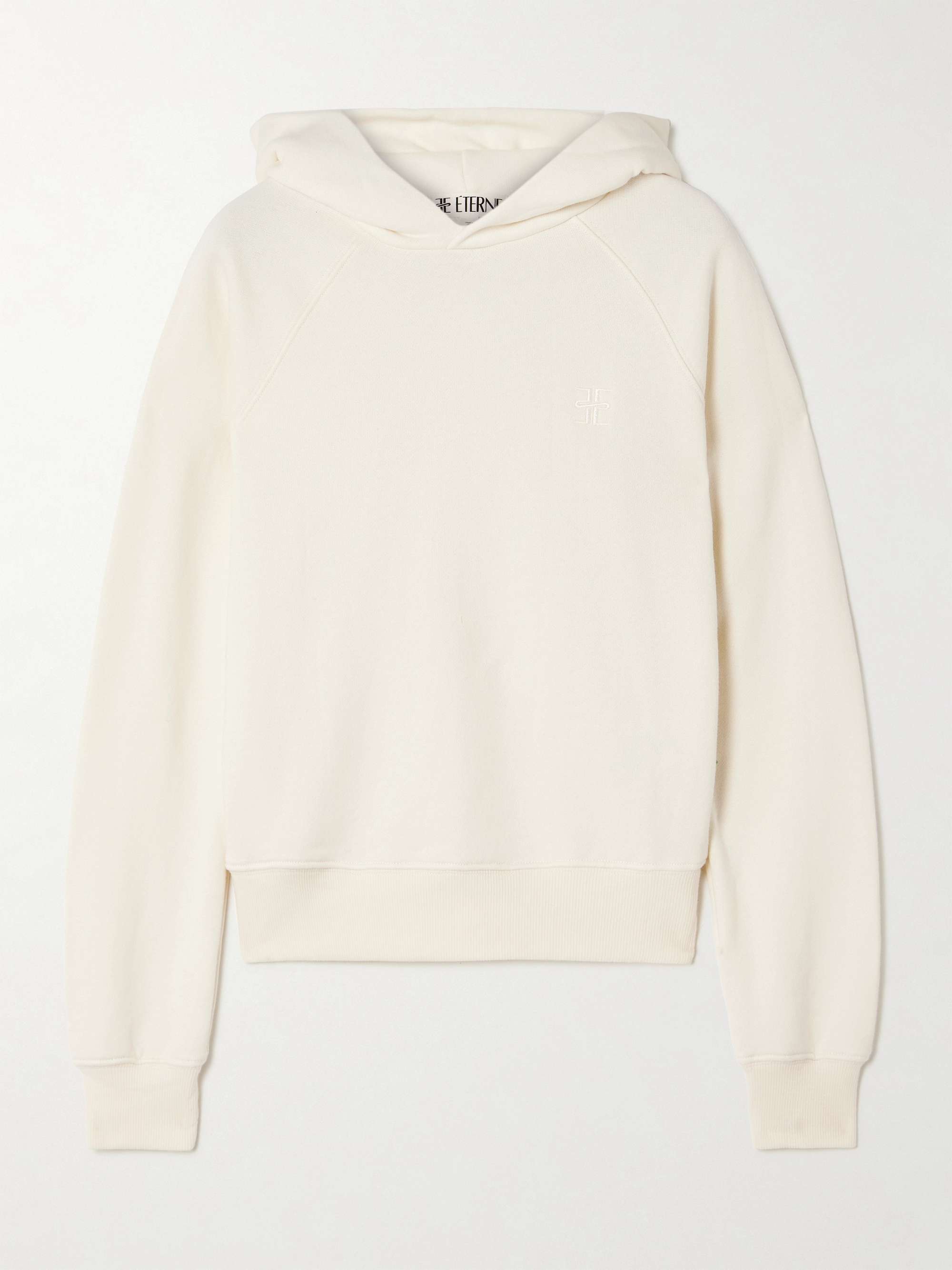 Embroidered cotton and modal-blend hoodie view