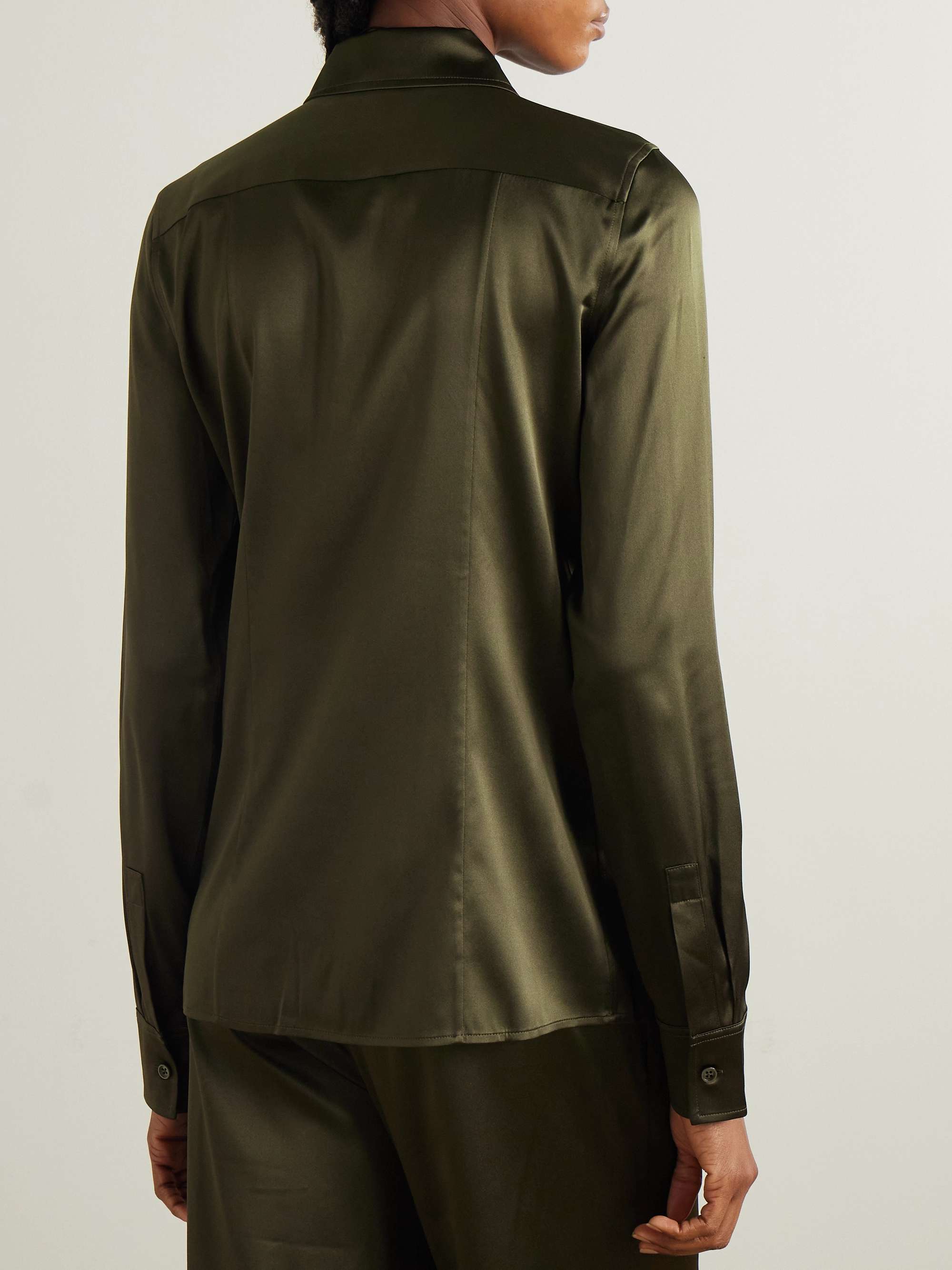 Constance silk-blend satin shirt view