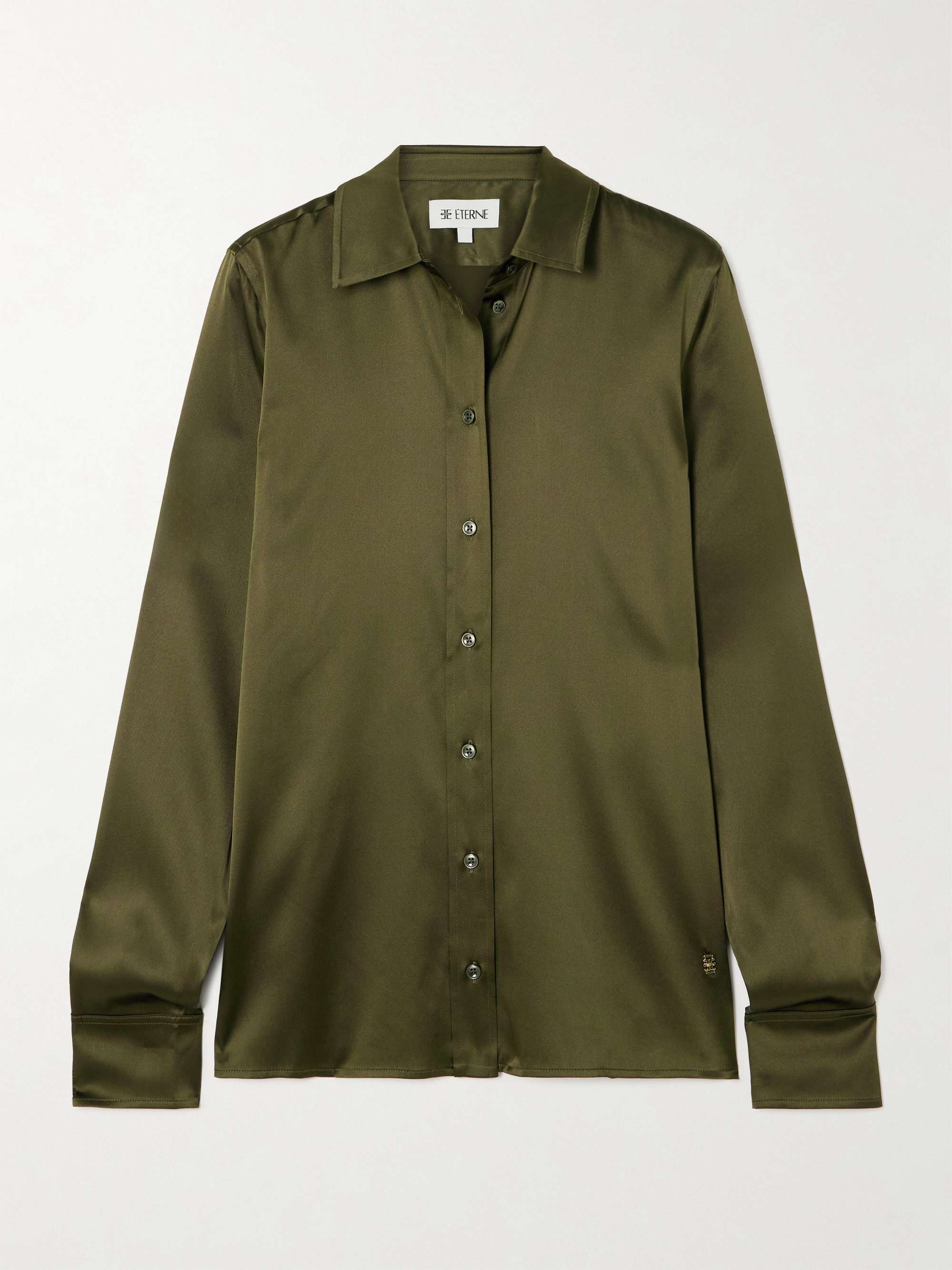 Constance silk-blend satin shirt view