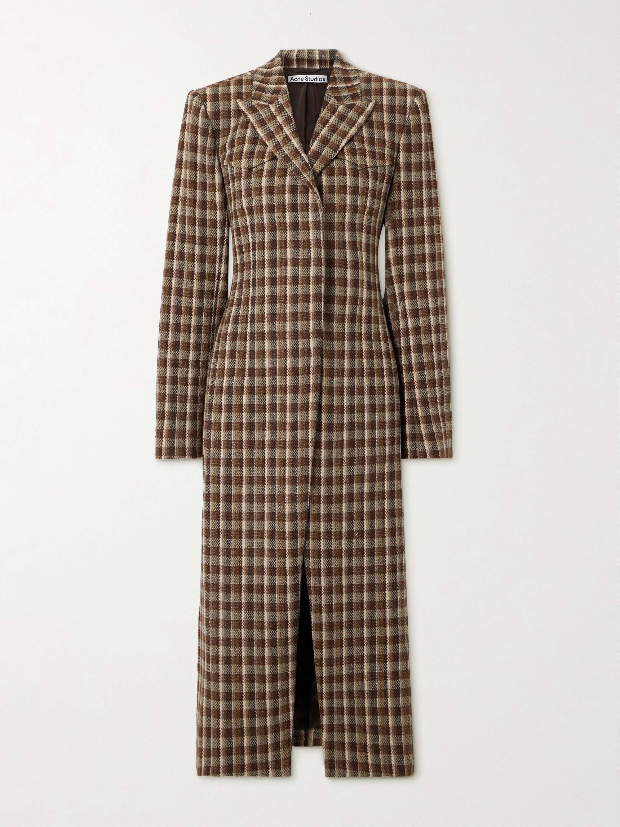 Checked tweed coat view