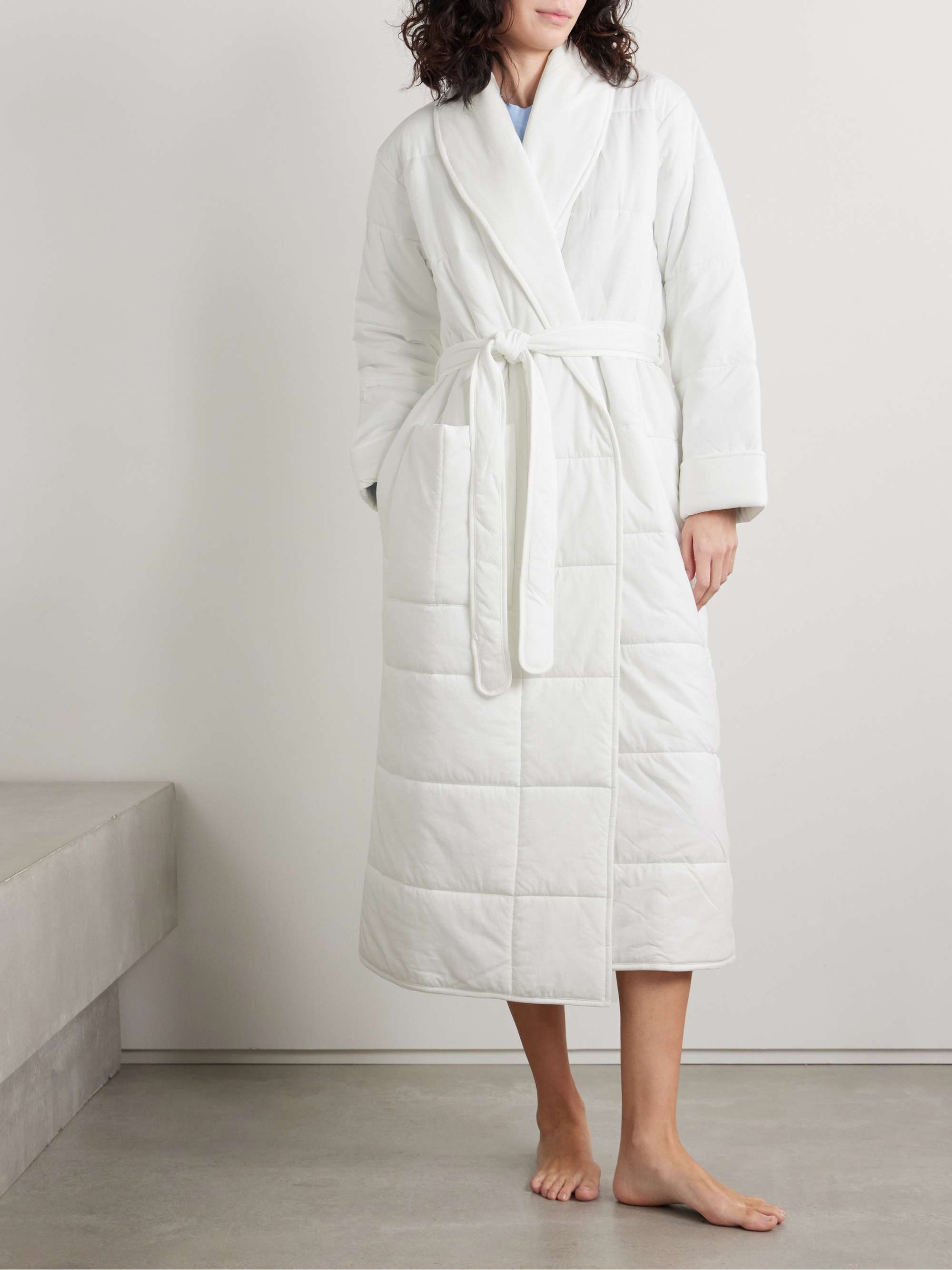 Sierra quilted padded cotton robe view