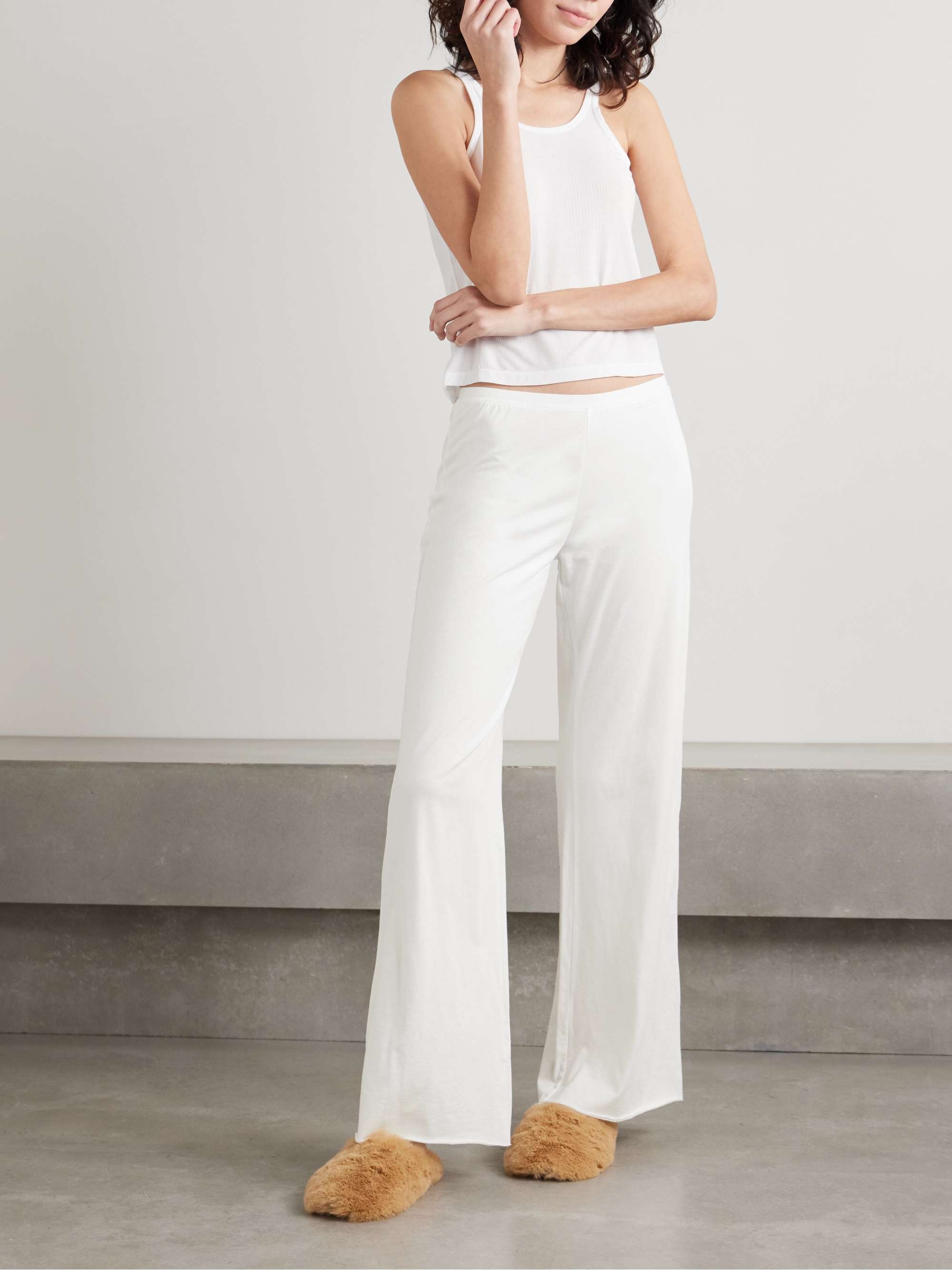 Organic Pima cotton-jersey pajama pants view