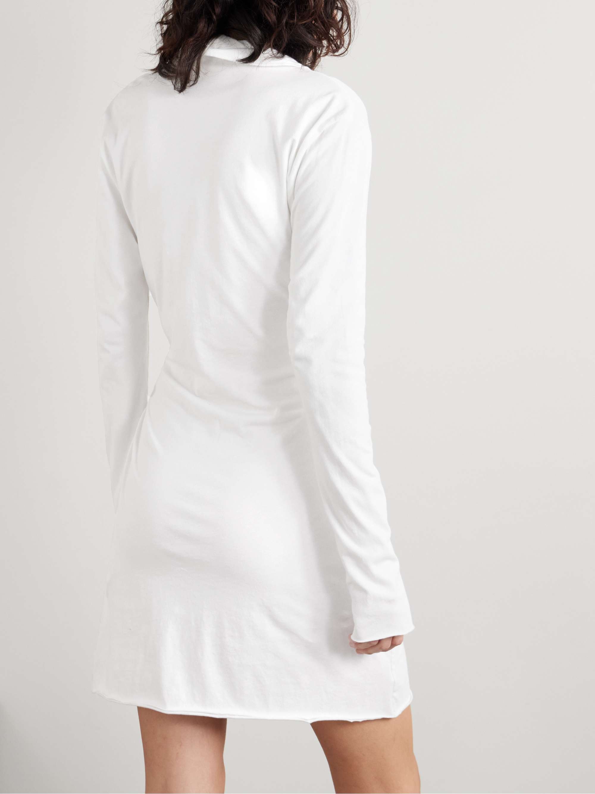 Belted organic Pima cotton-jersey robe view