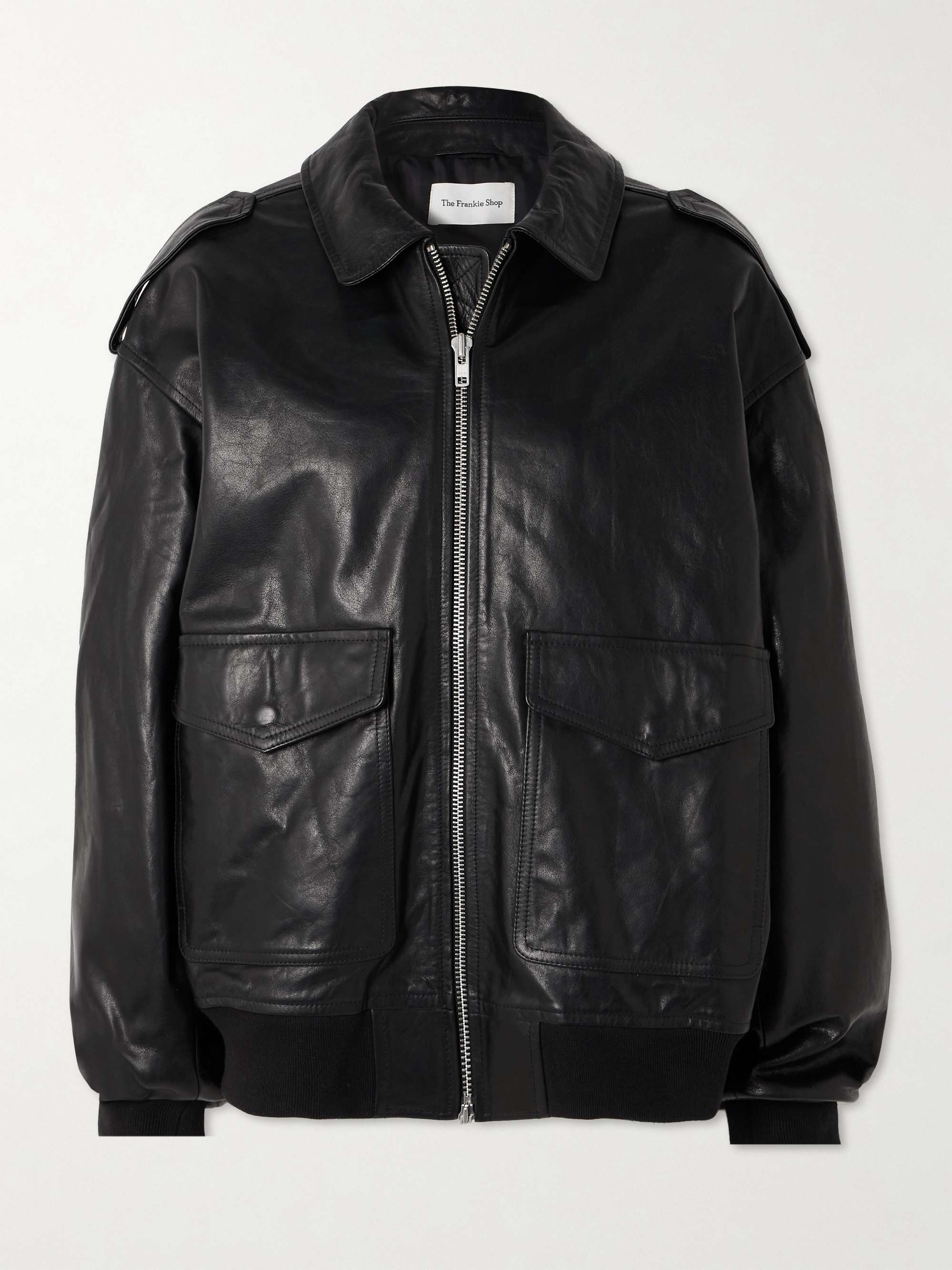 Viper oversized leather jacket view