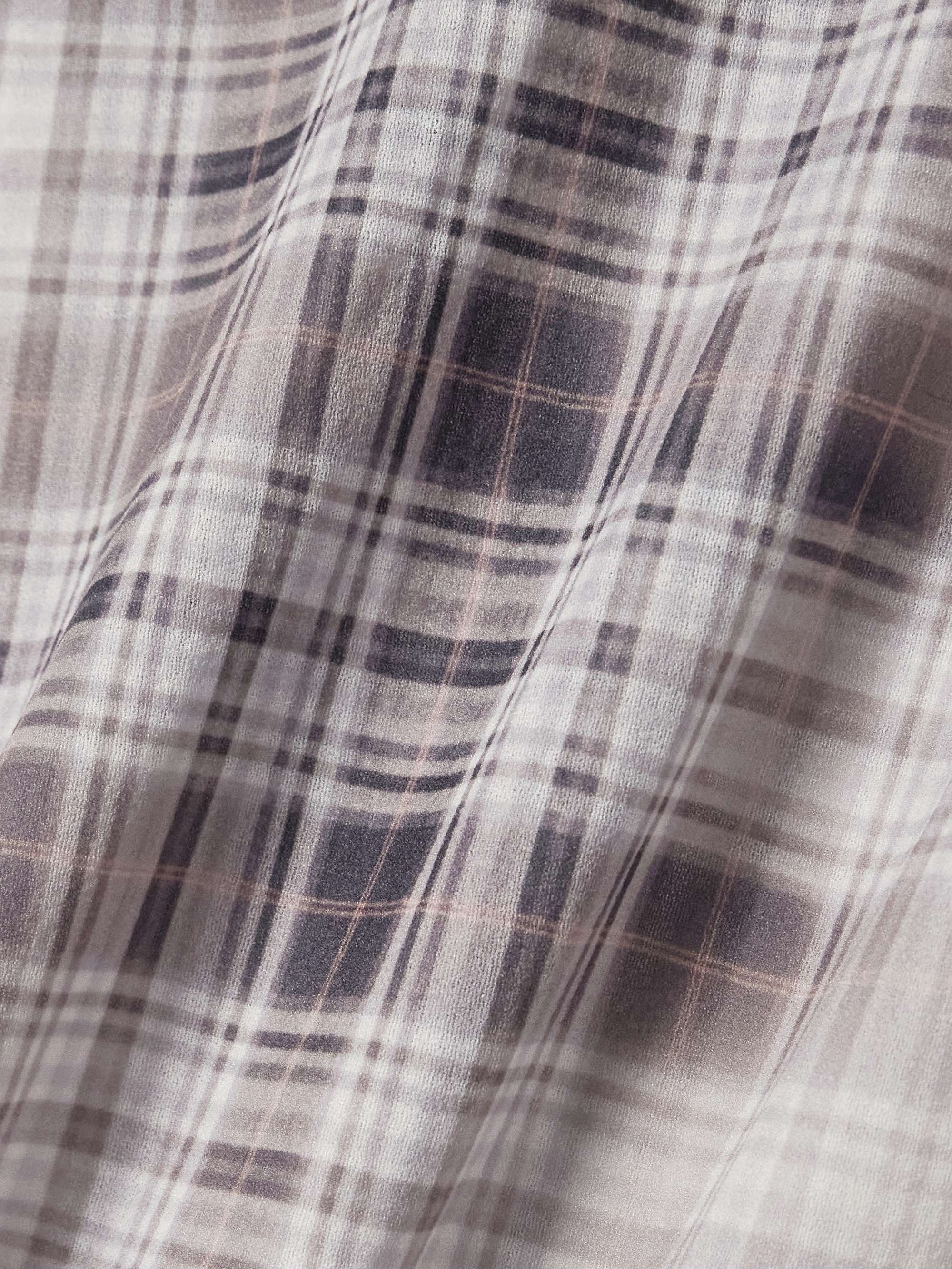 Checked stretch-jersey turtleneck top view