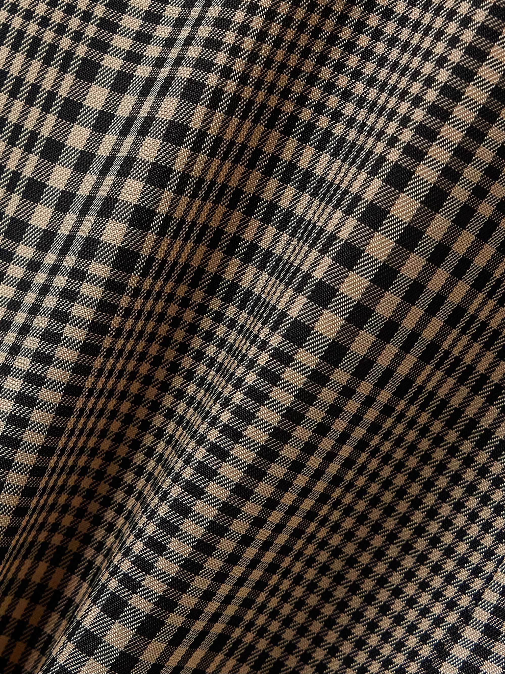 Checked woven barrel-leg pants view