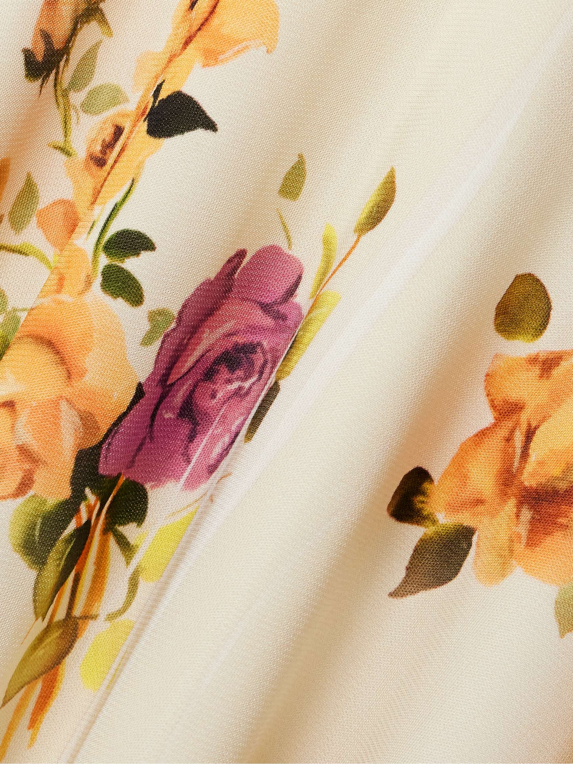 Asymmetric floral-print crepe dress view