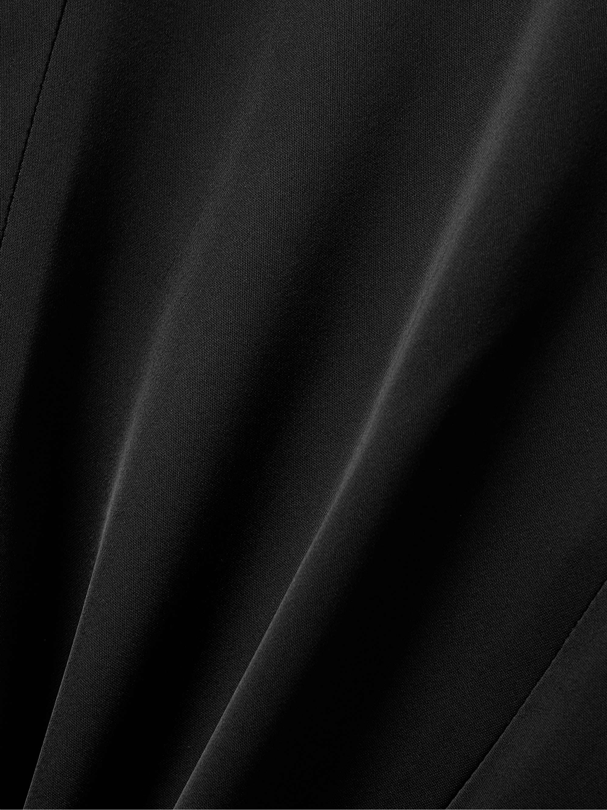 Draped silk-satin midi dress view