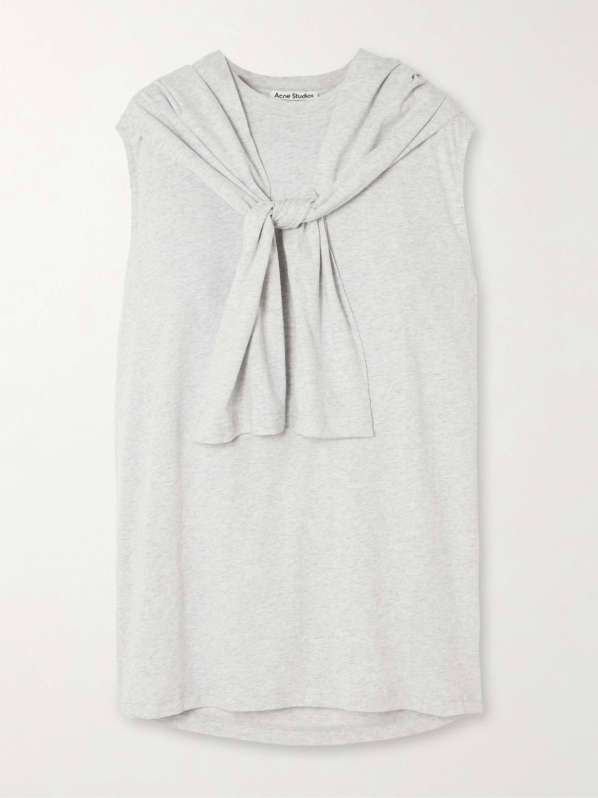 Layered appliquéd cotton-jersey tank top view