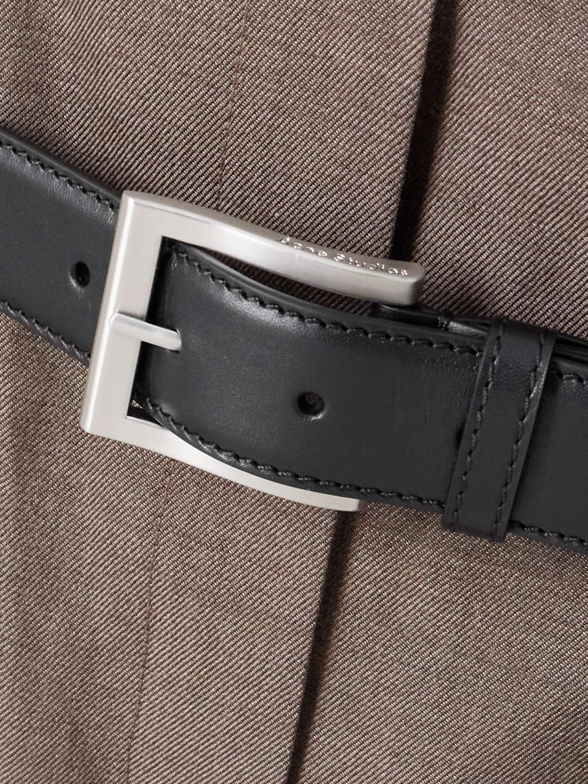 Belted wool wide-leg pants view