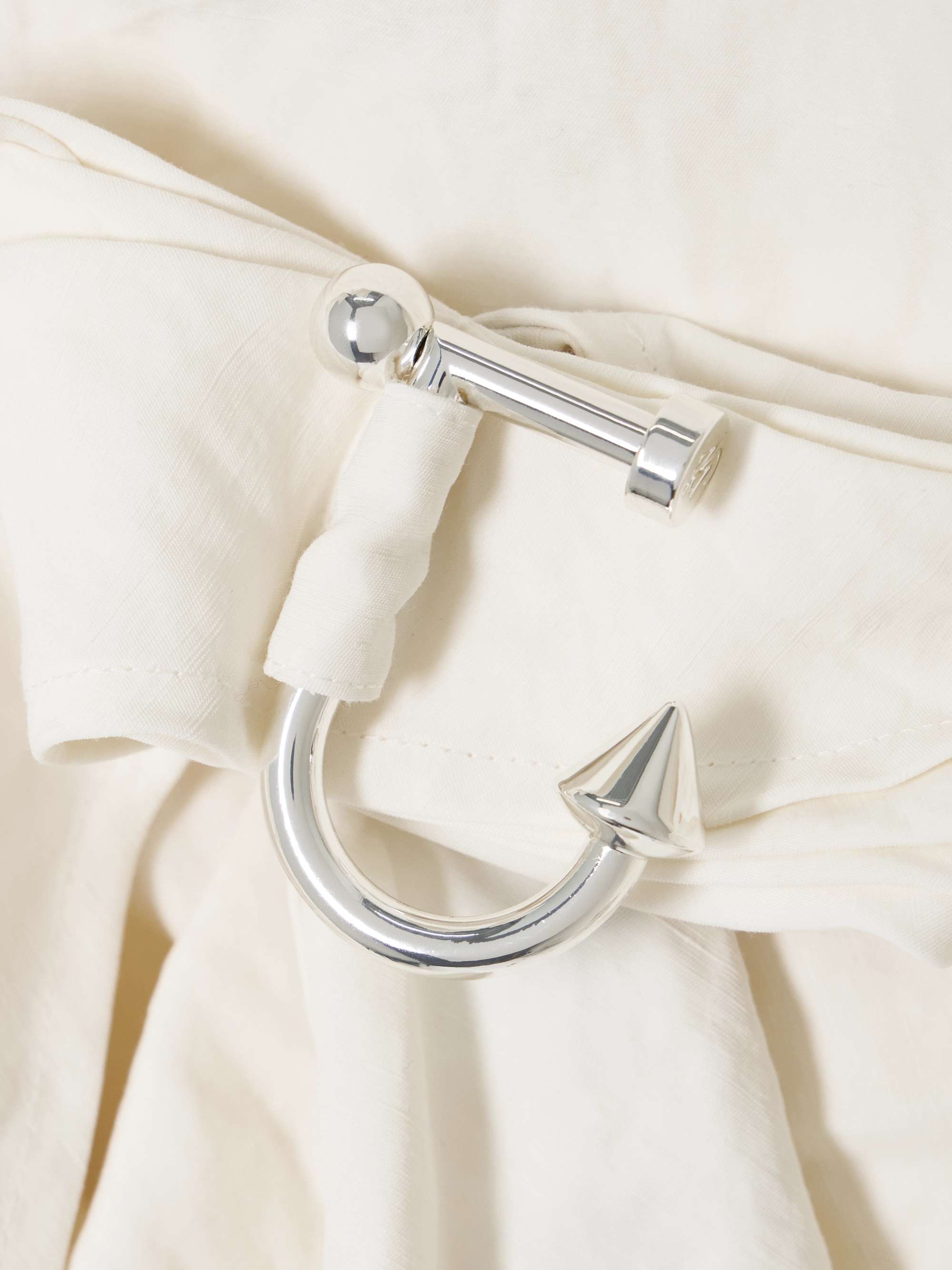 Draped embellished voile shirt view