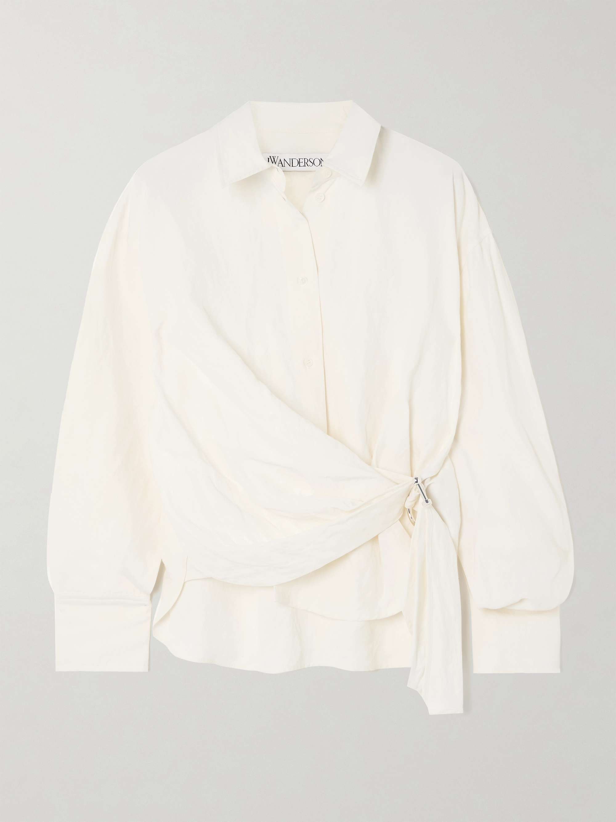 Draped embellished voile shirt view