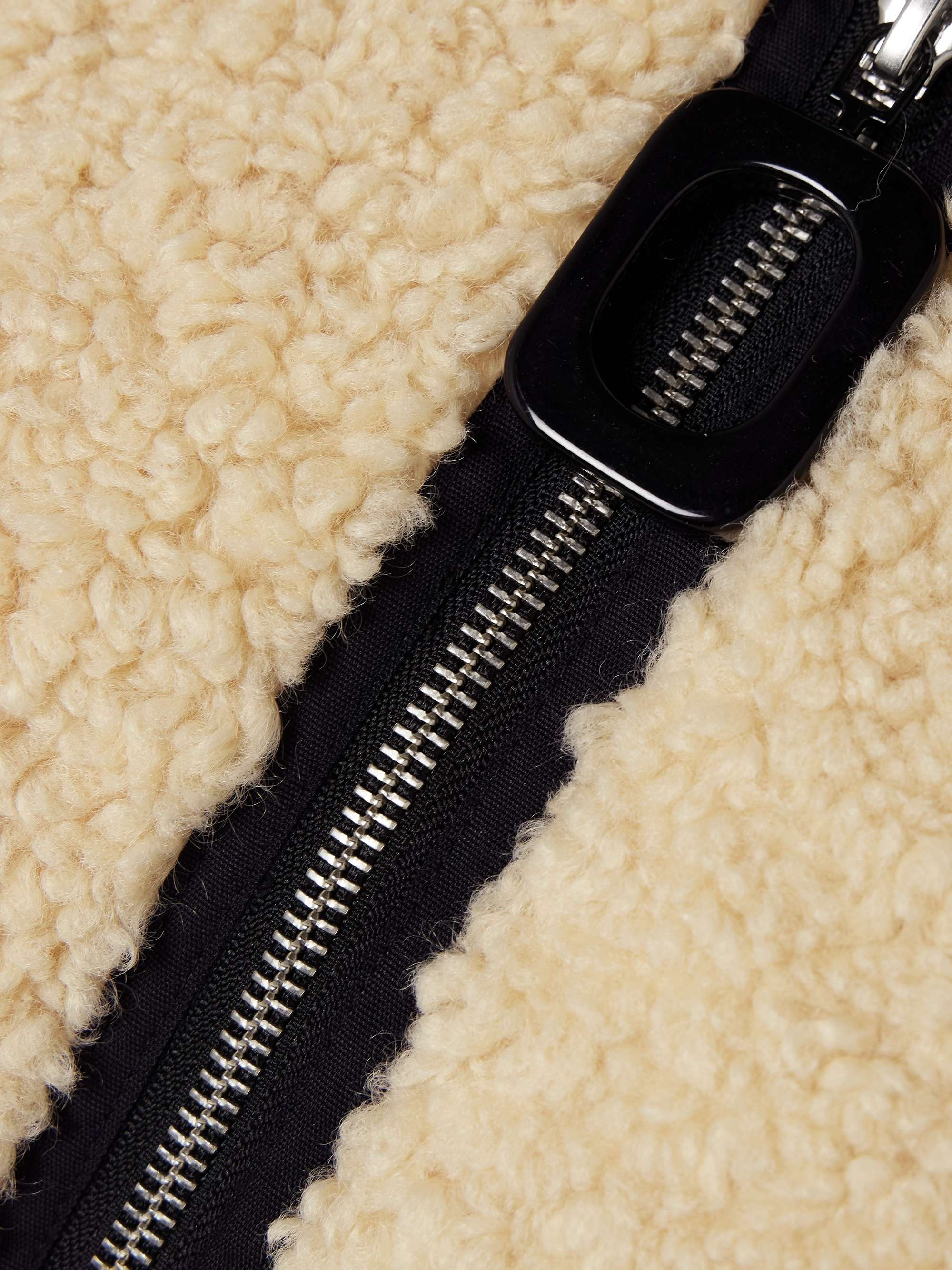 Shell and fleece jacket view