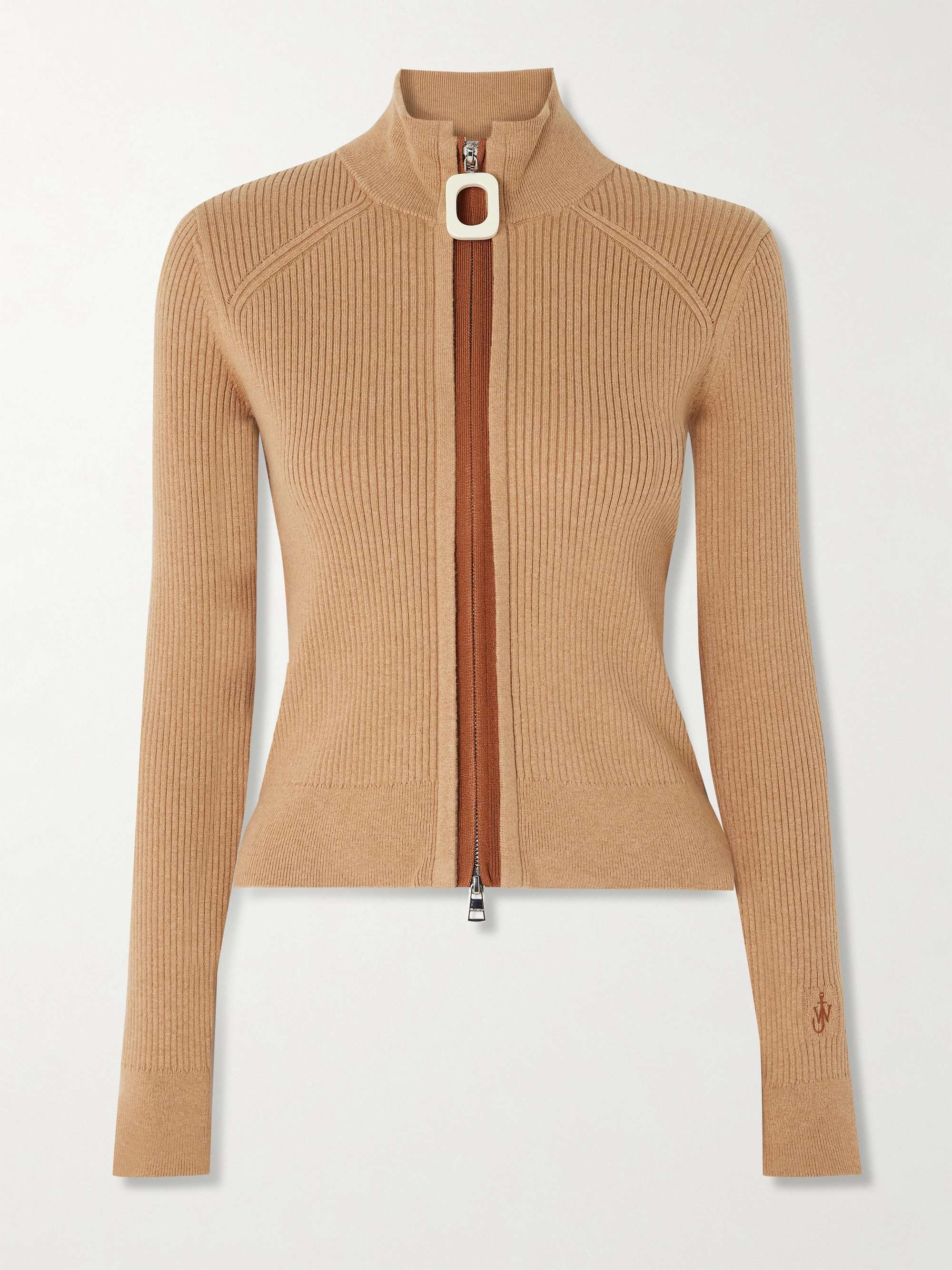 Ribbed cotton-blend cardigan view