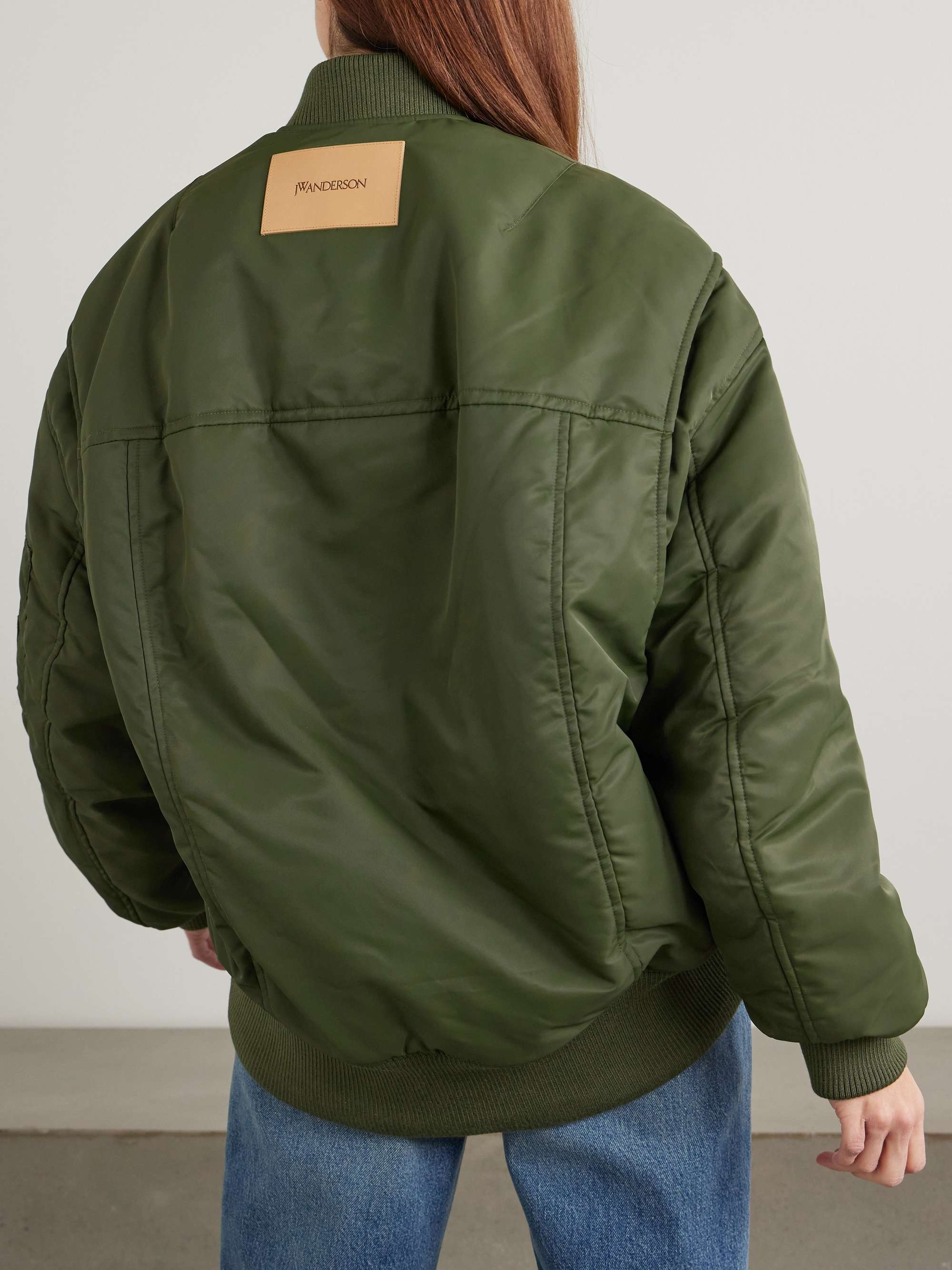 Oversized shell bomber jacket view