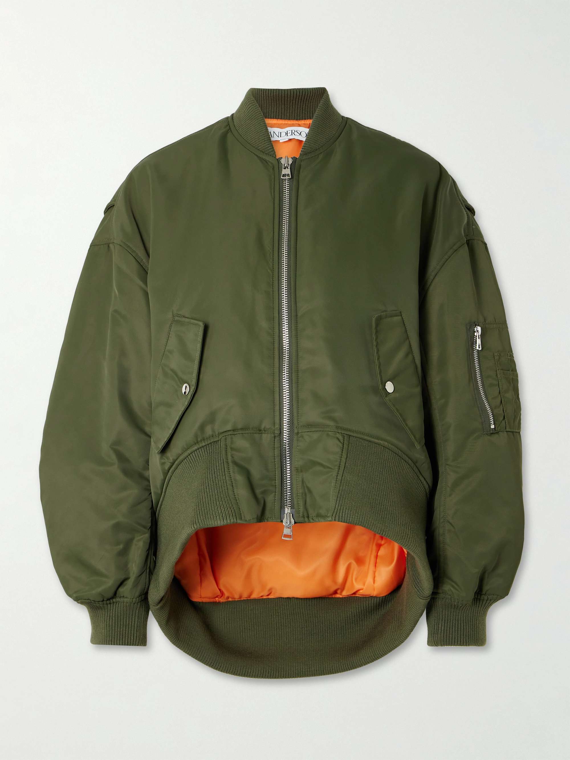 Oversized shell bomber jacket view