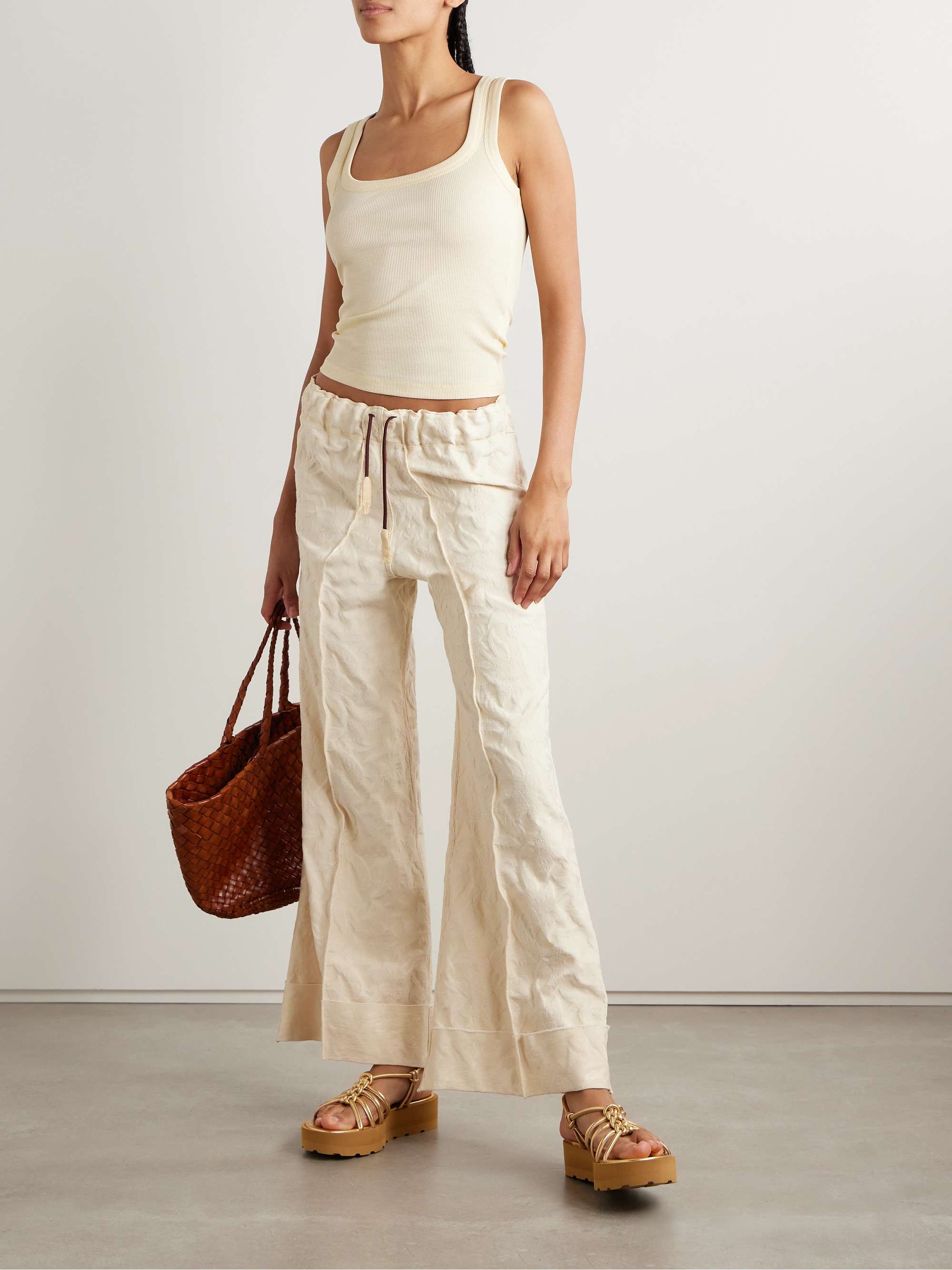 Pierrot cotton-blend jacquard pants view