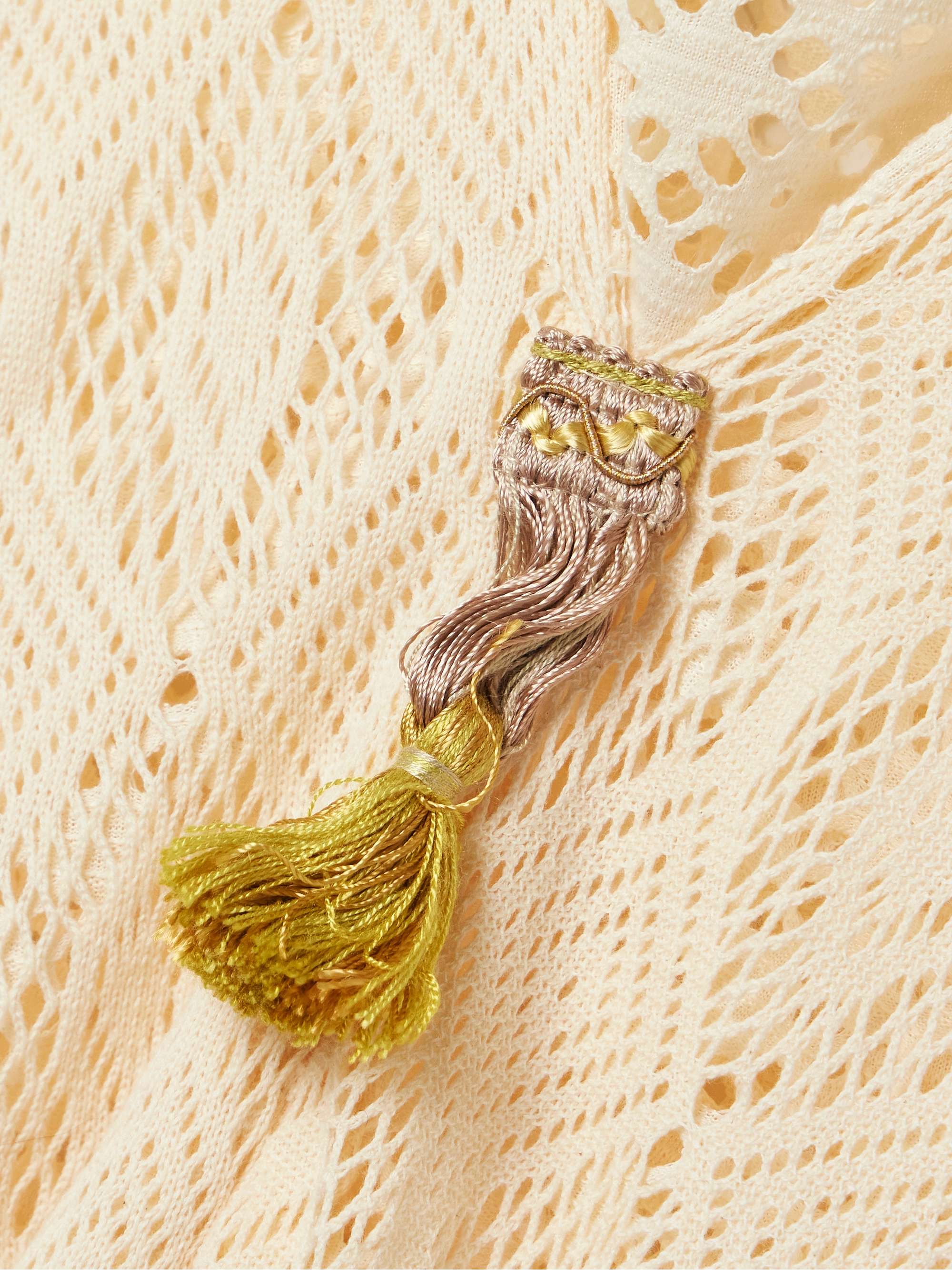 Tasseled lace kaftan view