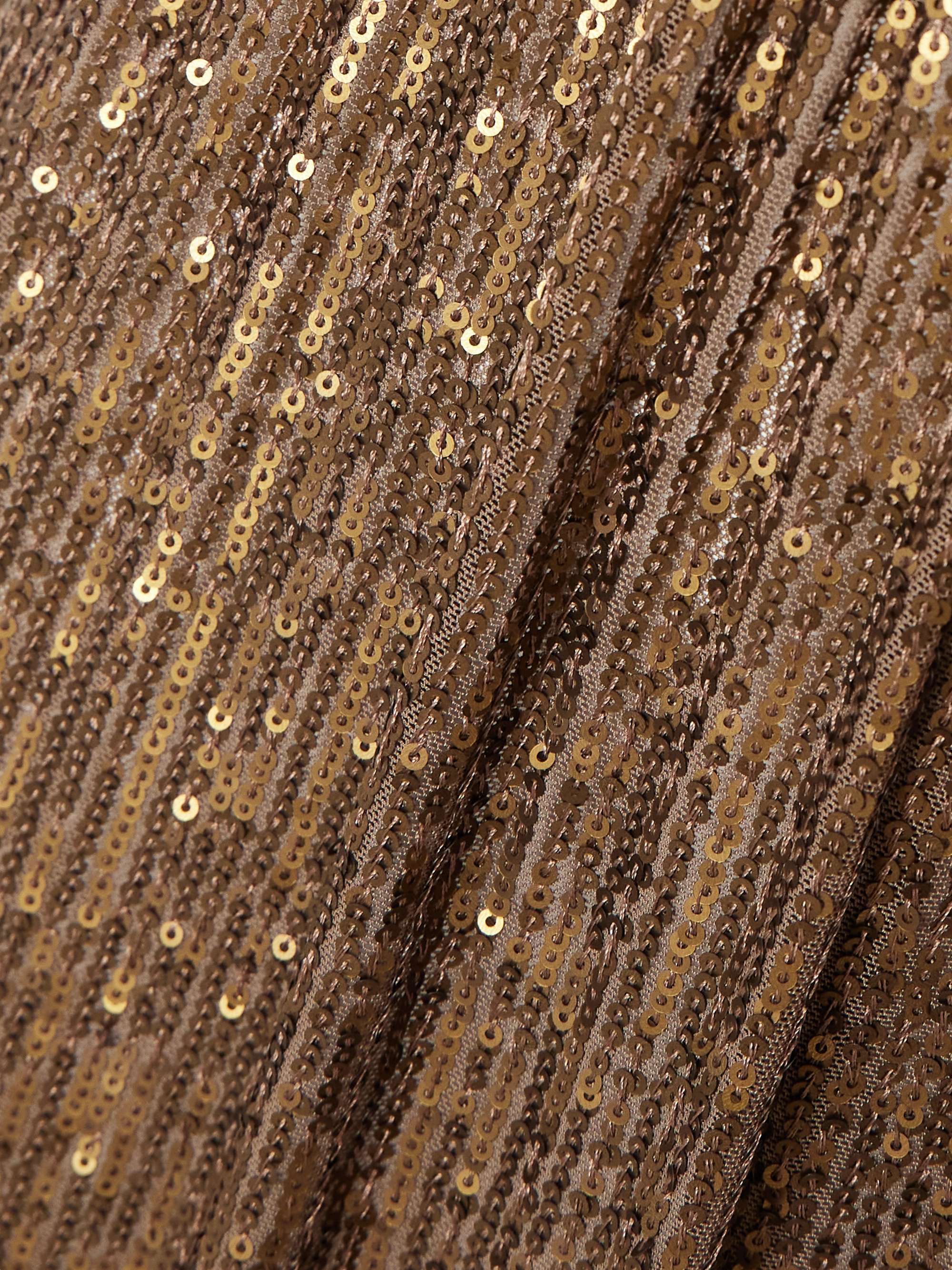 Sequined stretch-mesh wide-leg pants view