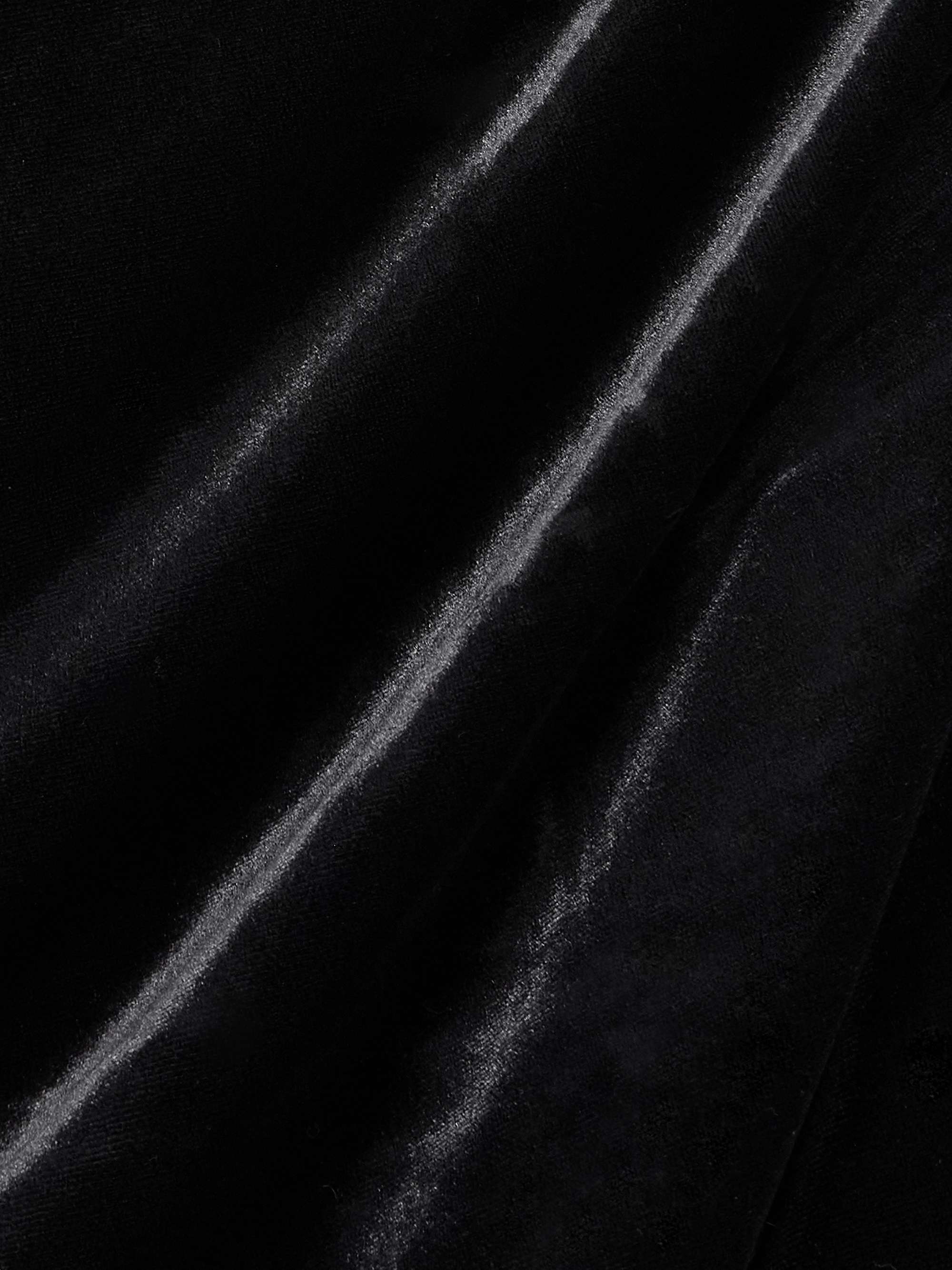 Cayla asymmetric ruched velvet halterneck gown view