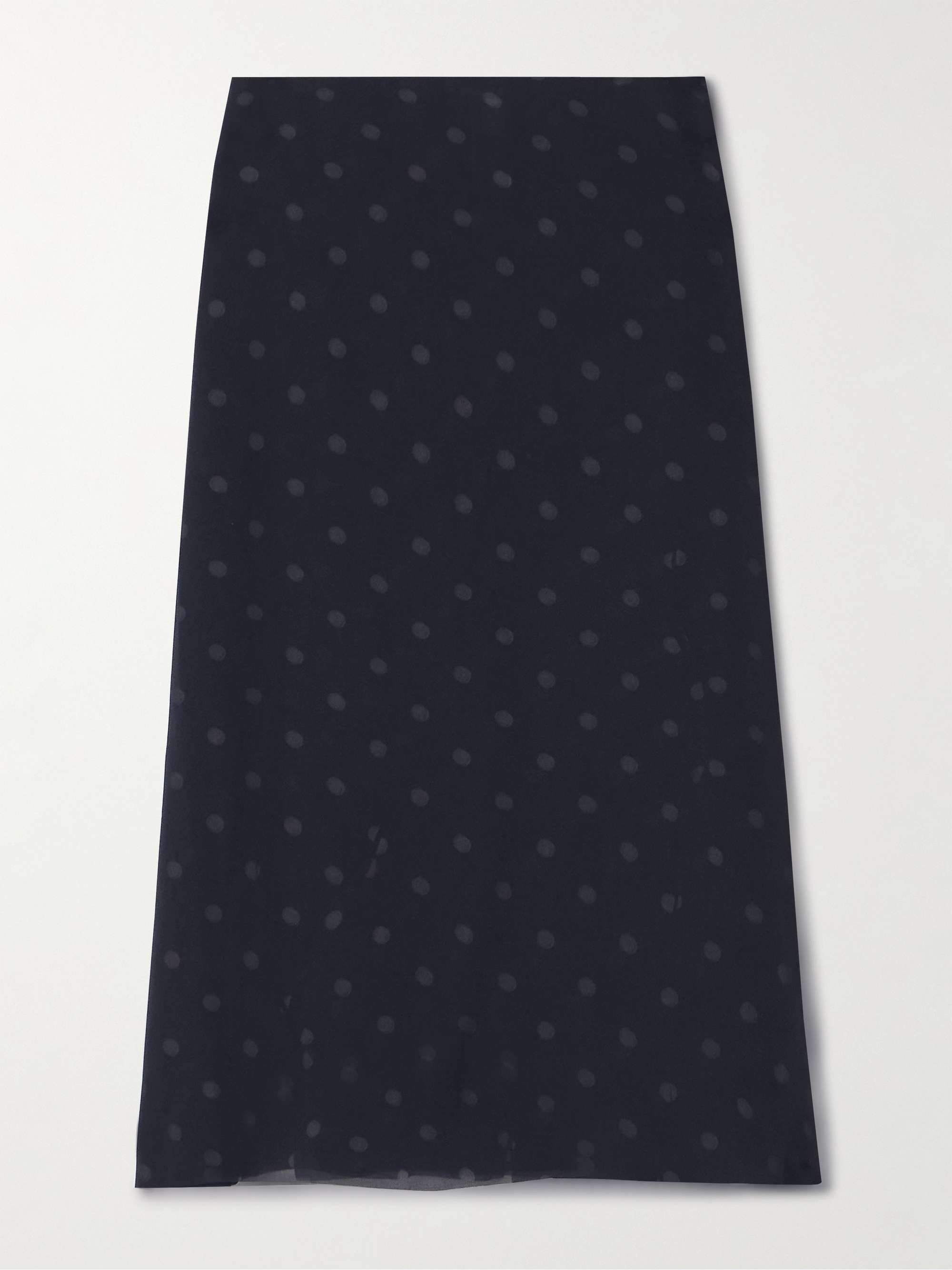 Layered distressed polka-dot chiffon skirt view