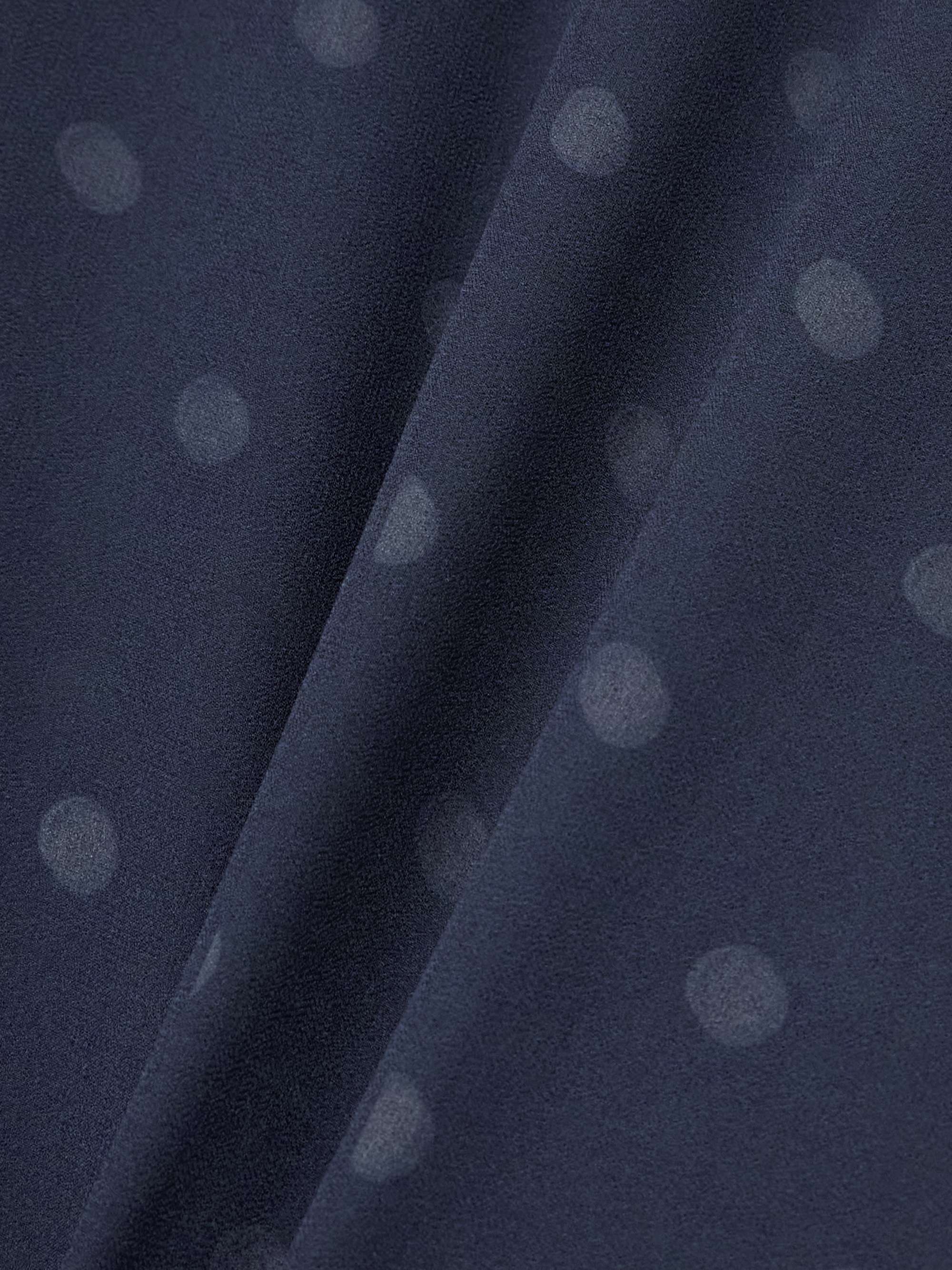 Polka-dot crepe polo shirt view