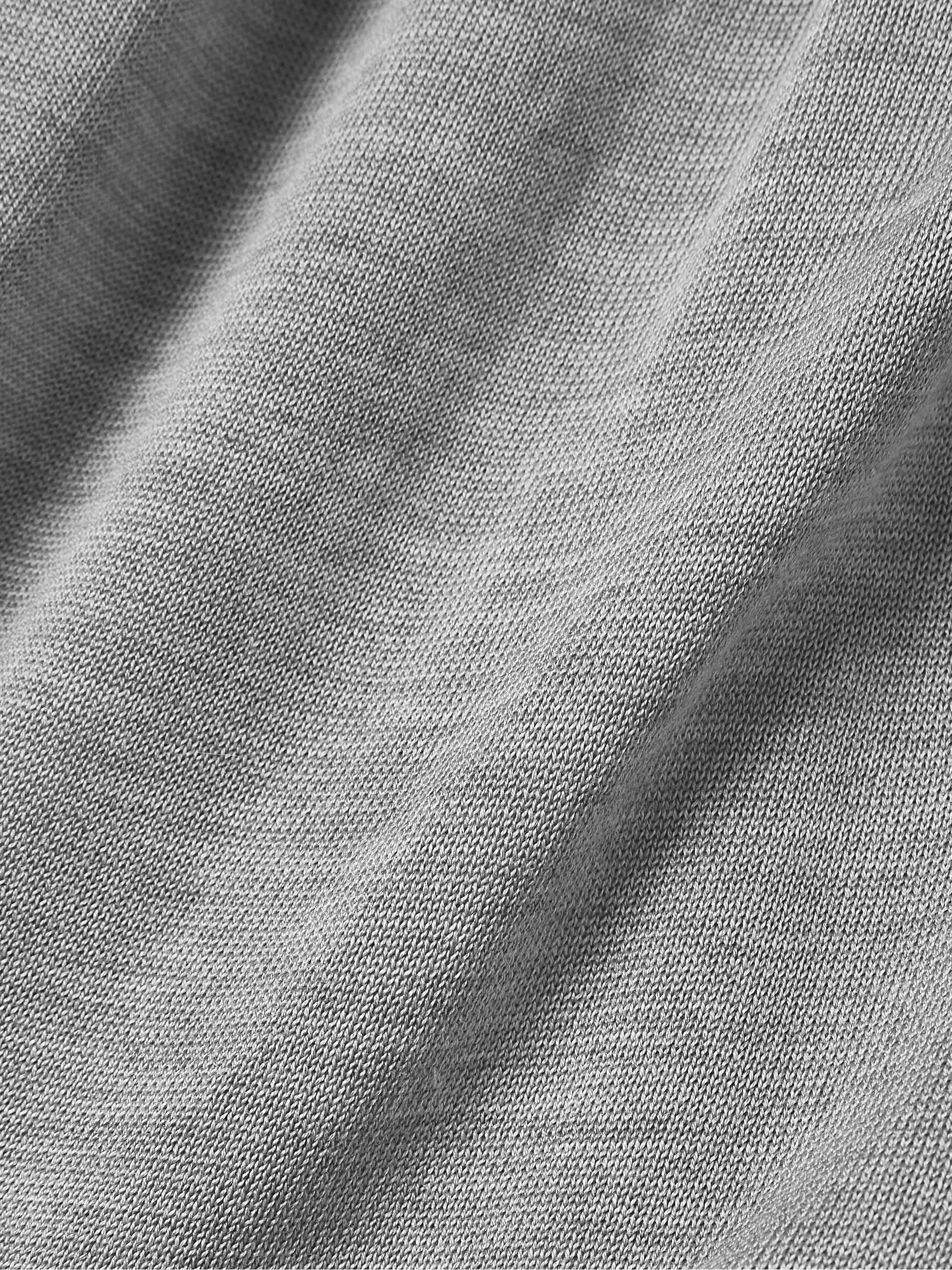 Layered silk-jersey top view