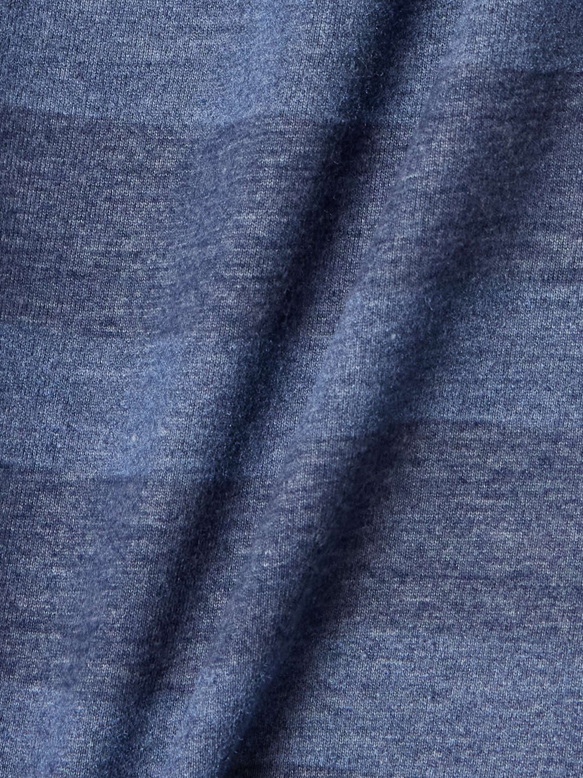 Sash convertible asymmetric twist-front striped cotton-blend jersey midi skirt view