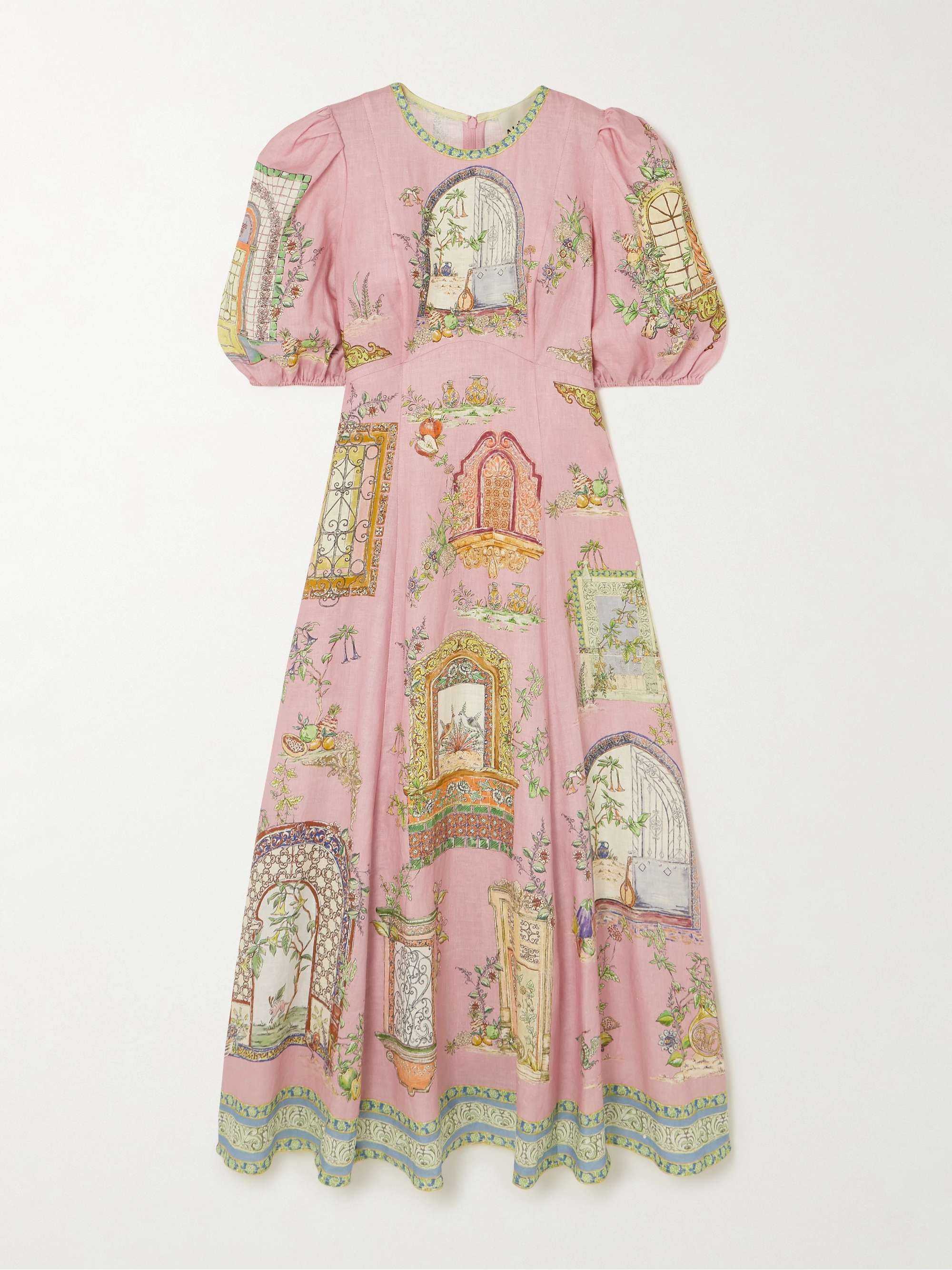 + Nadia Hernández Monte printed linen midi dress view