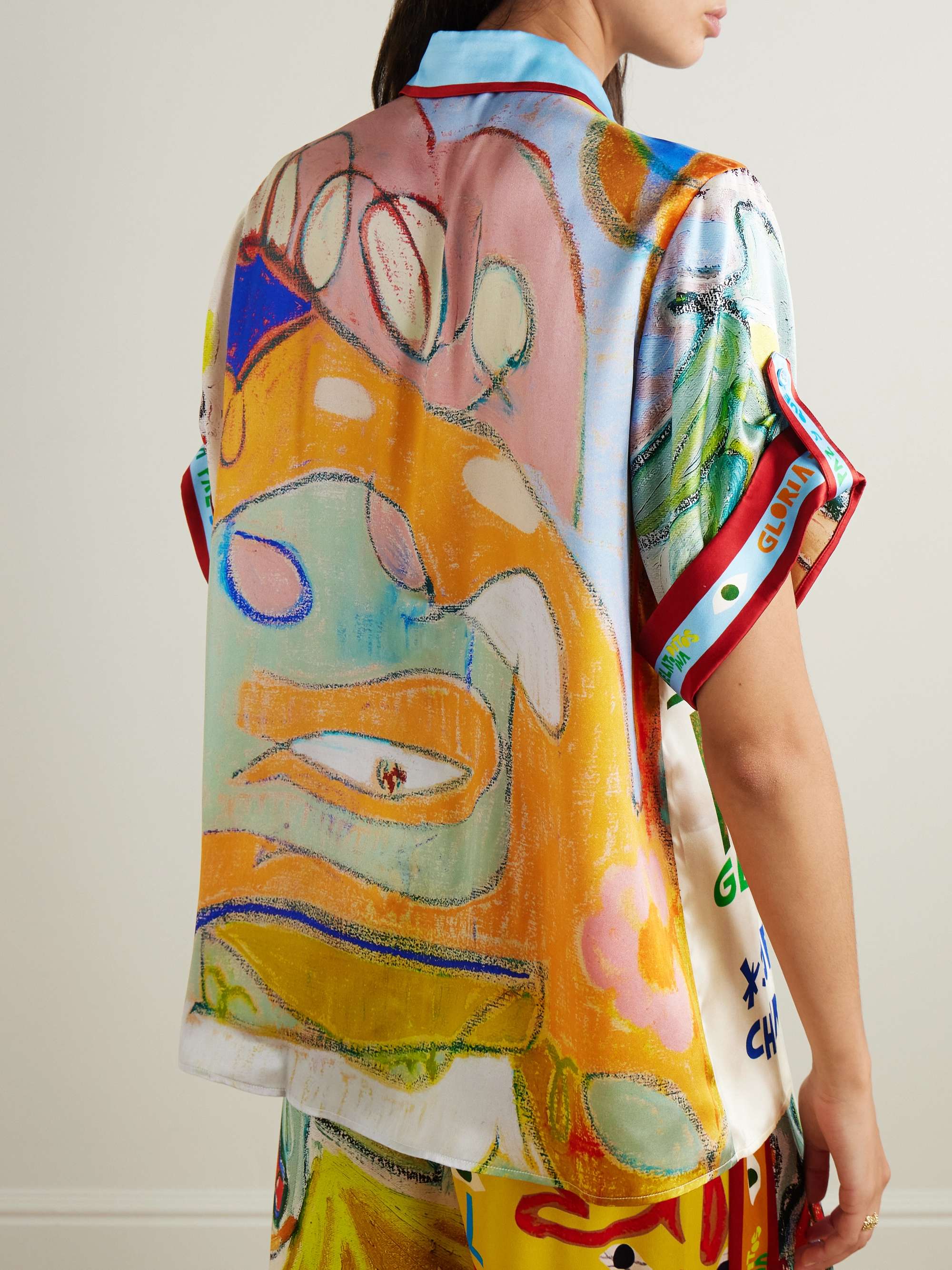 + Nadia Hernandez La Charrasca printed silk crepe de chine shirt view
