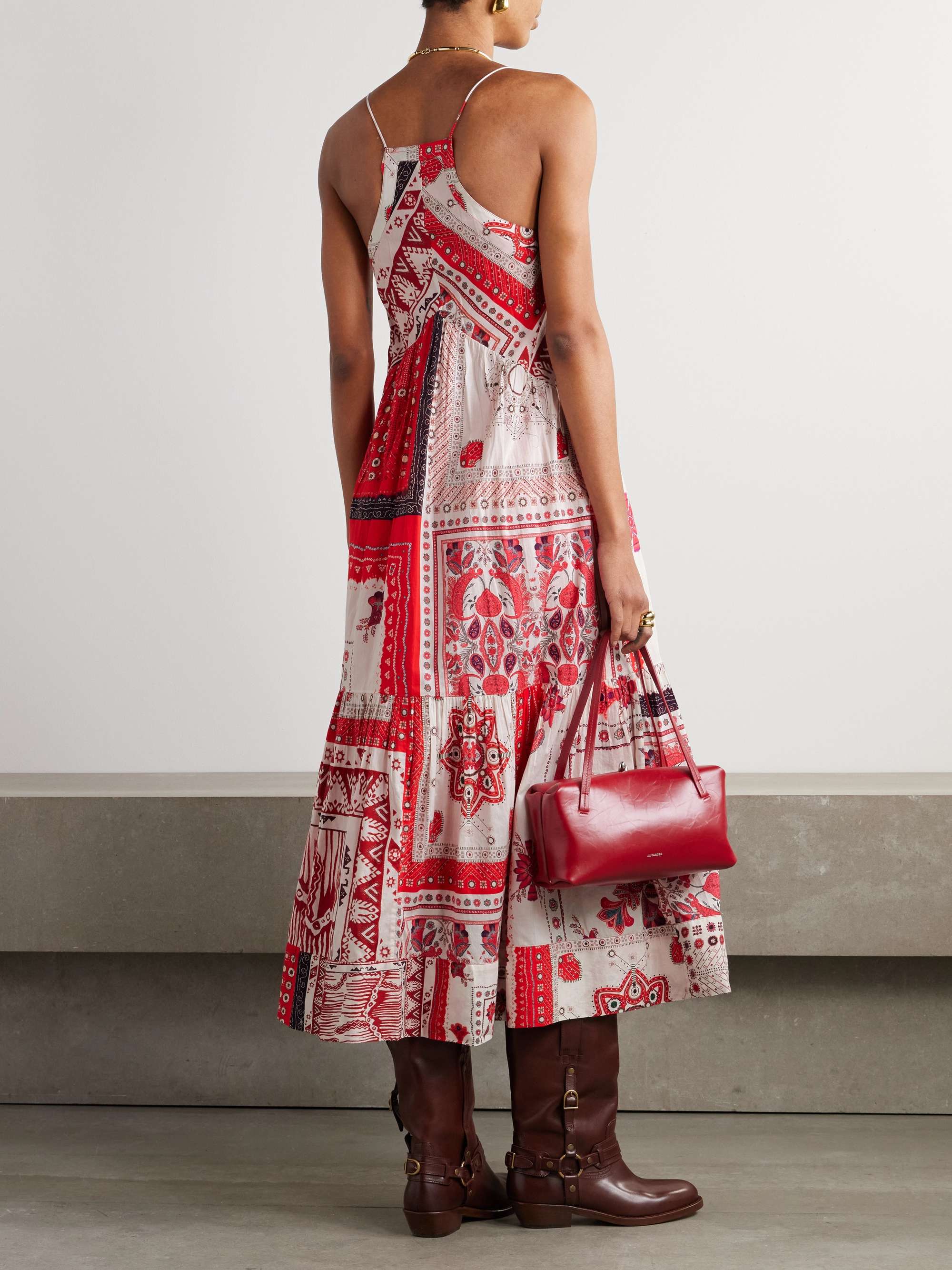 Saba printed cotton-voile maxi dress view