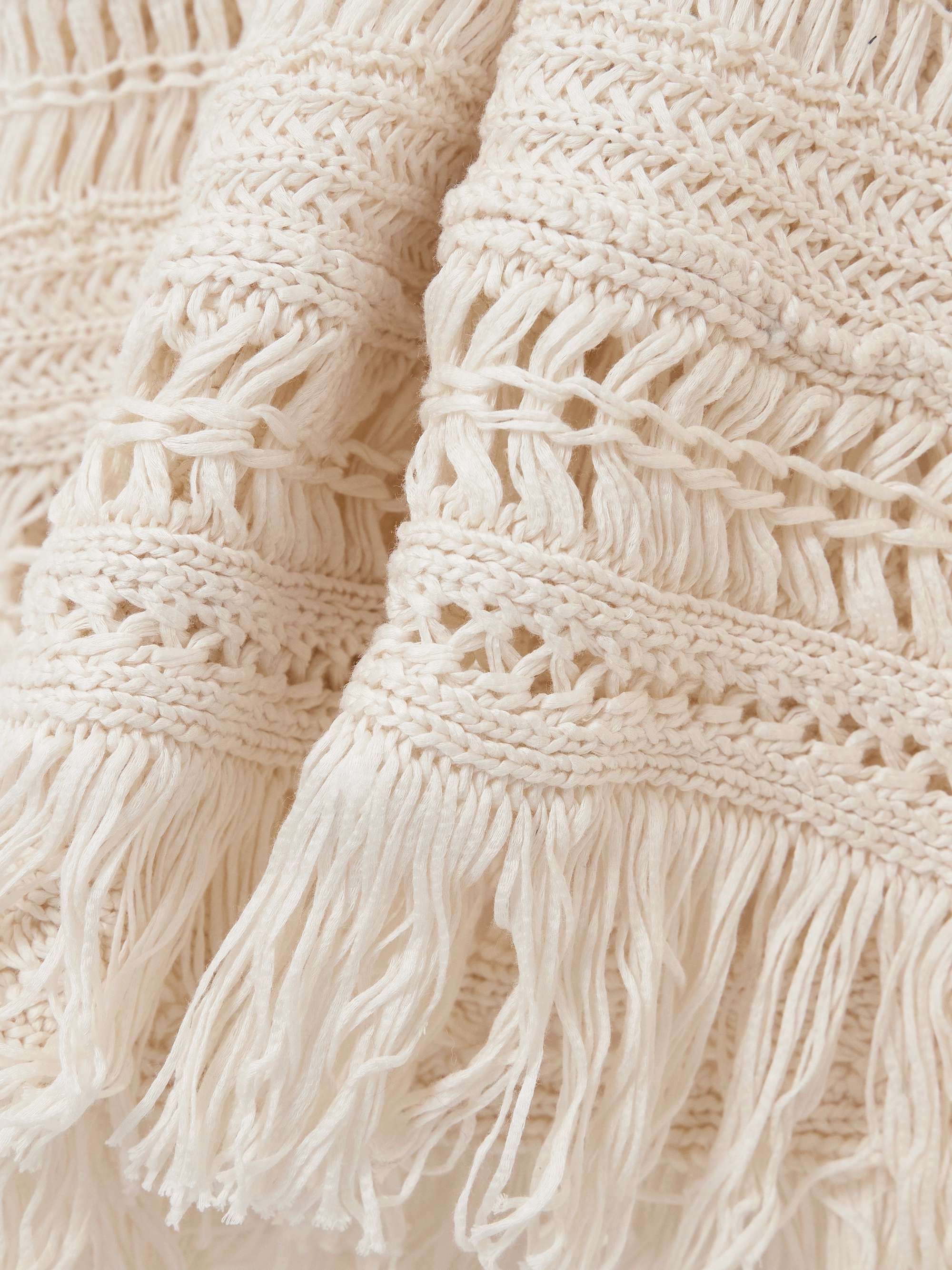 Aralia fringed cotton-macramé mini dress view