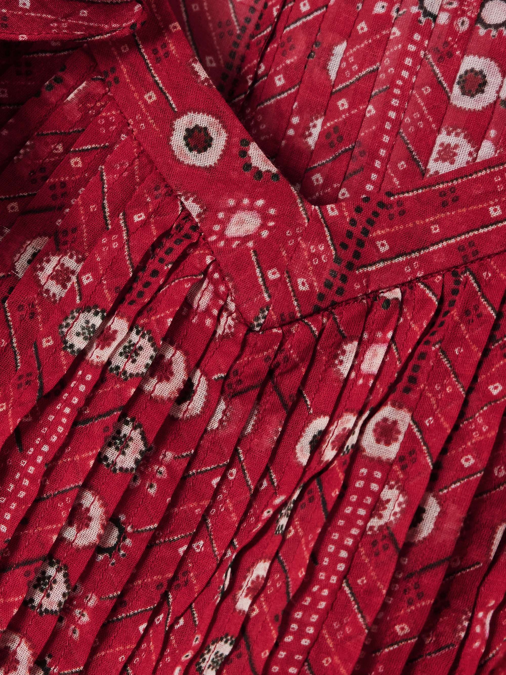 Ruffled printed organic cotton-voile blouse view