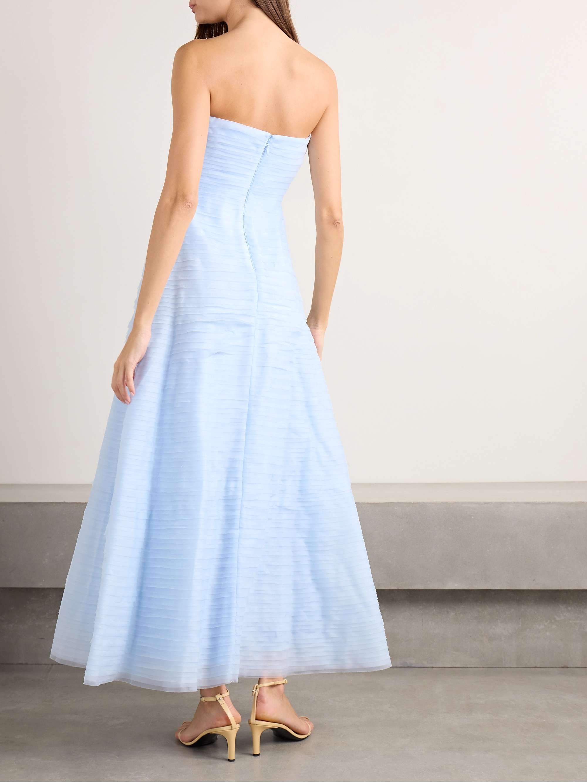 Soundscape strapless layered chiffon gown view