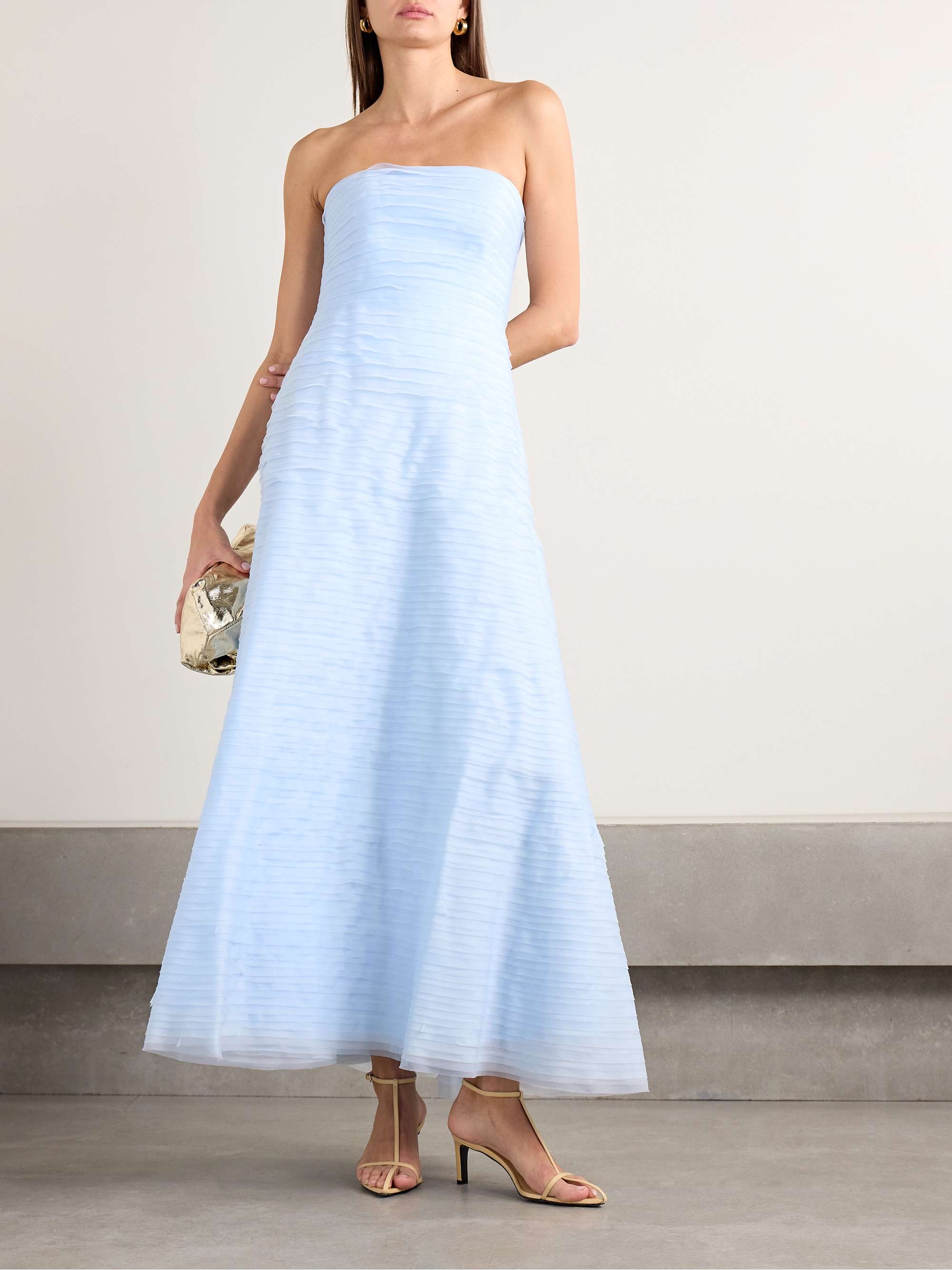 Soundscape strapless layered chiffon gown view