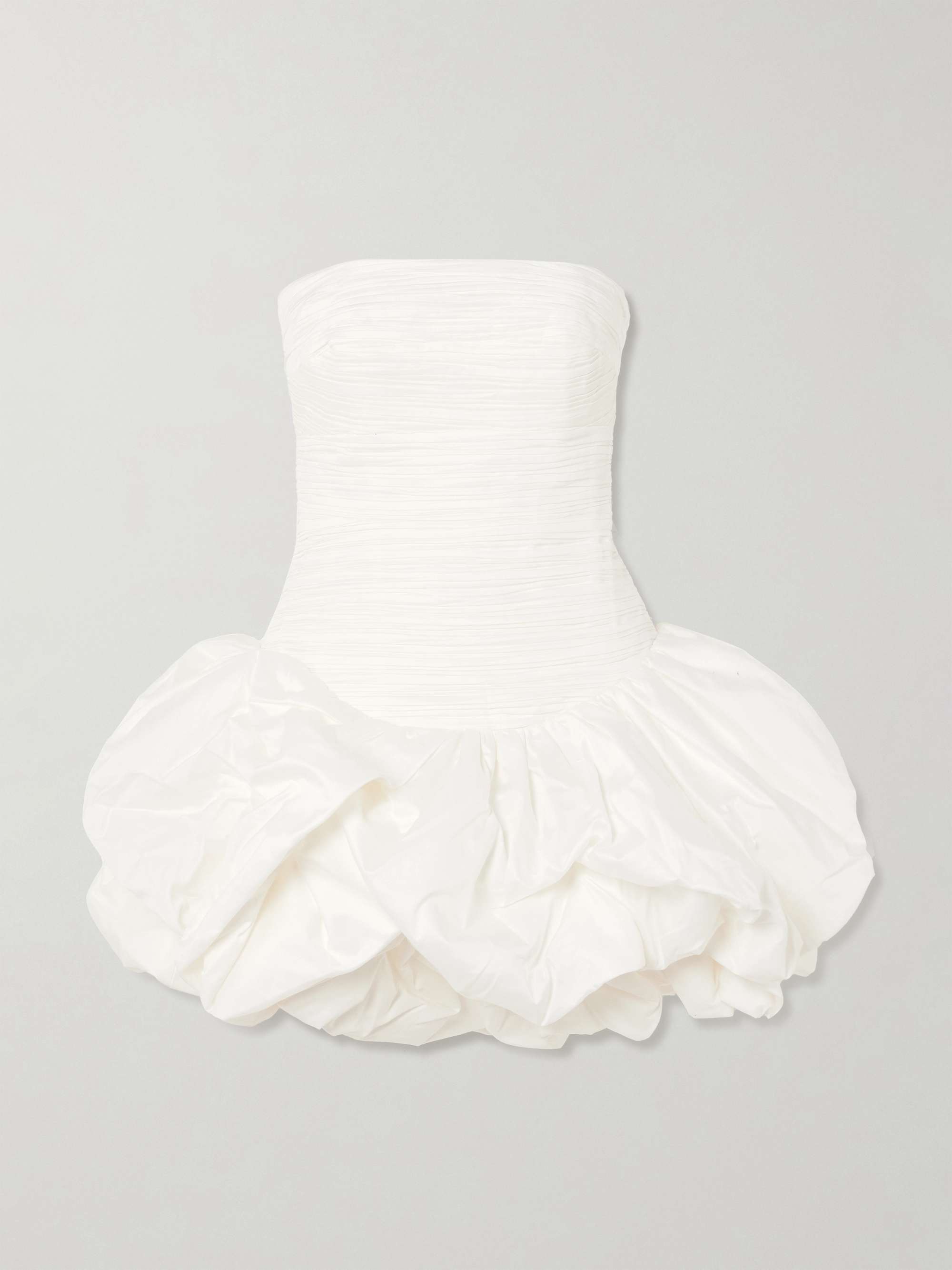 Violette strapless ruched cotton mini dress view