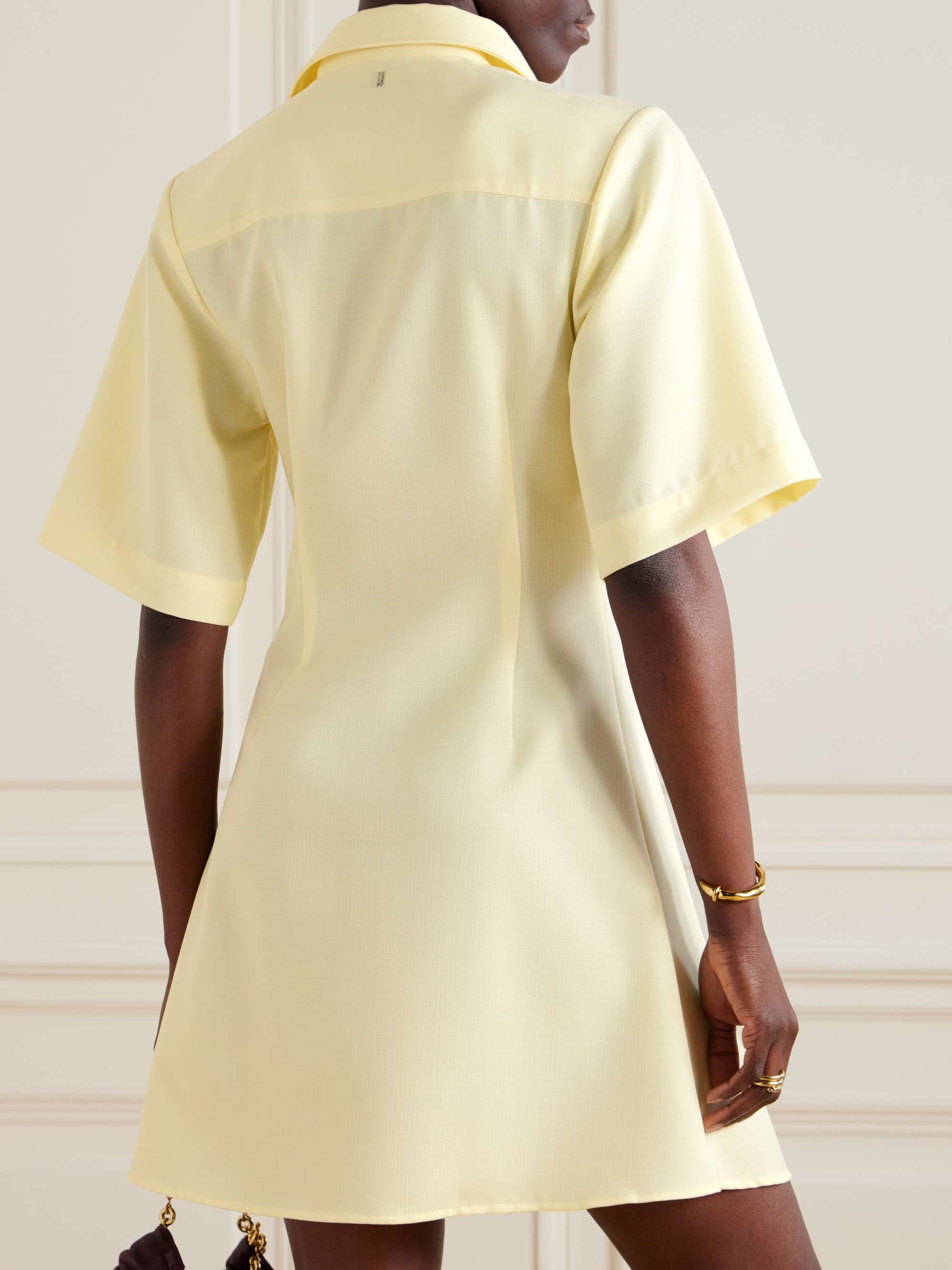 Grain de poudre wool mini shirt dress view